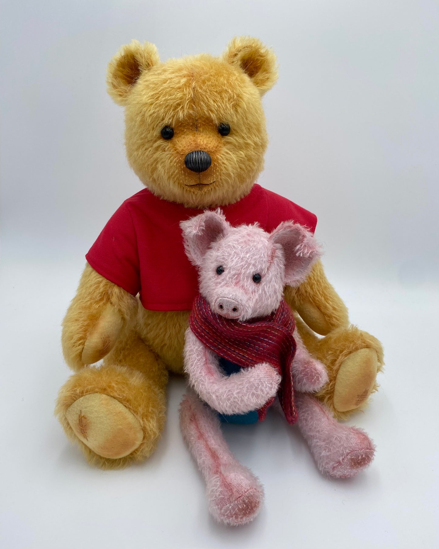 Rumbly and Pinky PDF pattern Approx 37cm Seated (Pooh) 22cm Seated (Piglet)
