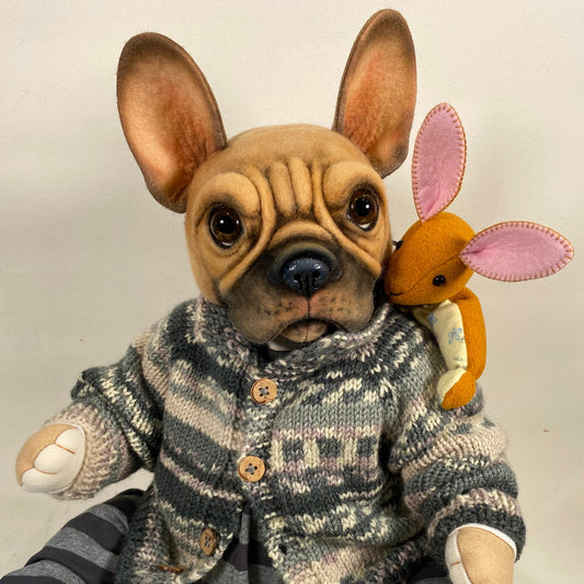 "Louis"  French Bulldog  PDF Pattern  Approx 37cm Seated