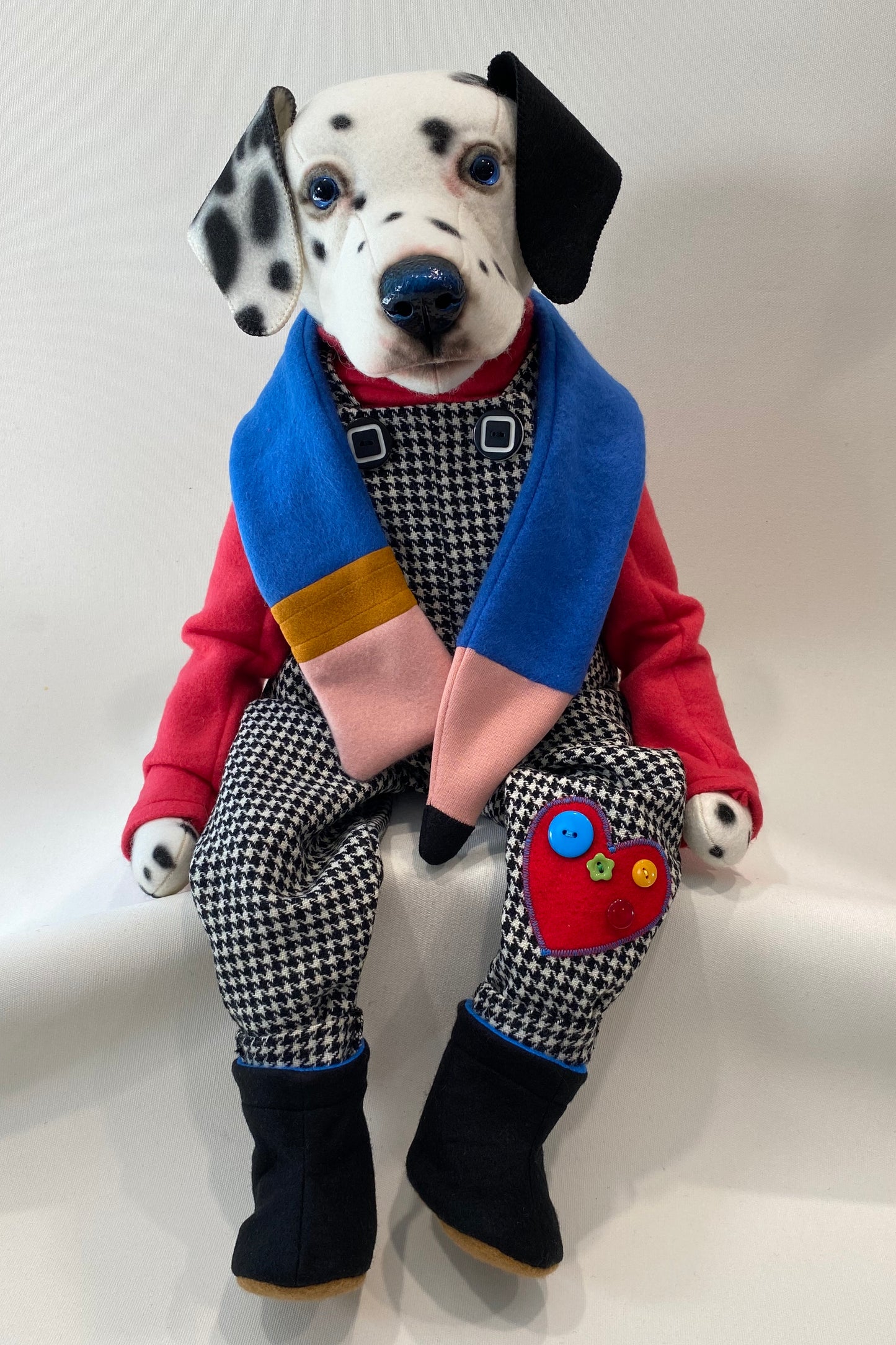 "Artie" Dalmatian Art doll  PDF Pattern  Approx 36cm Seated