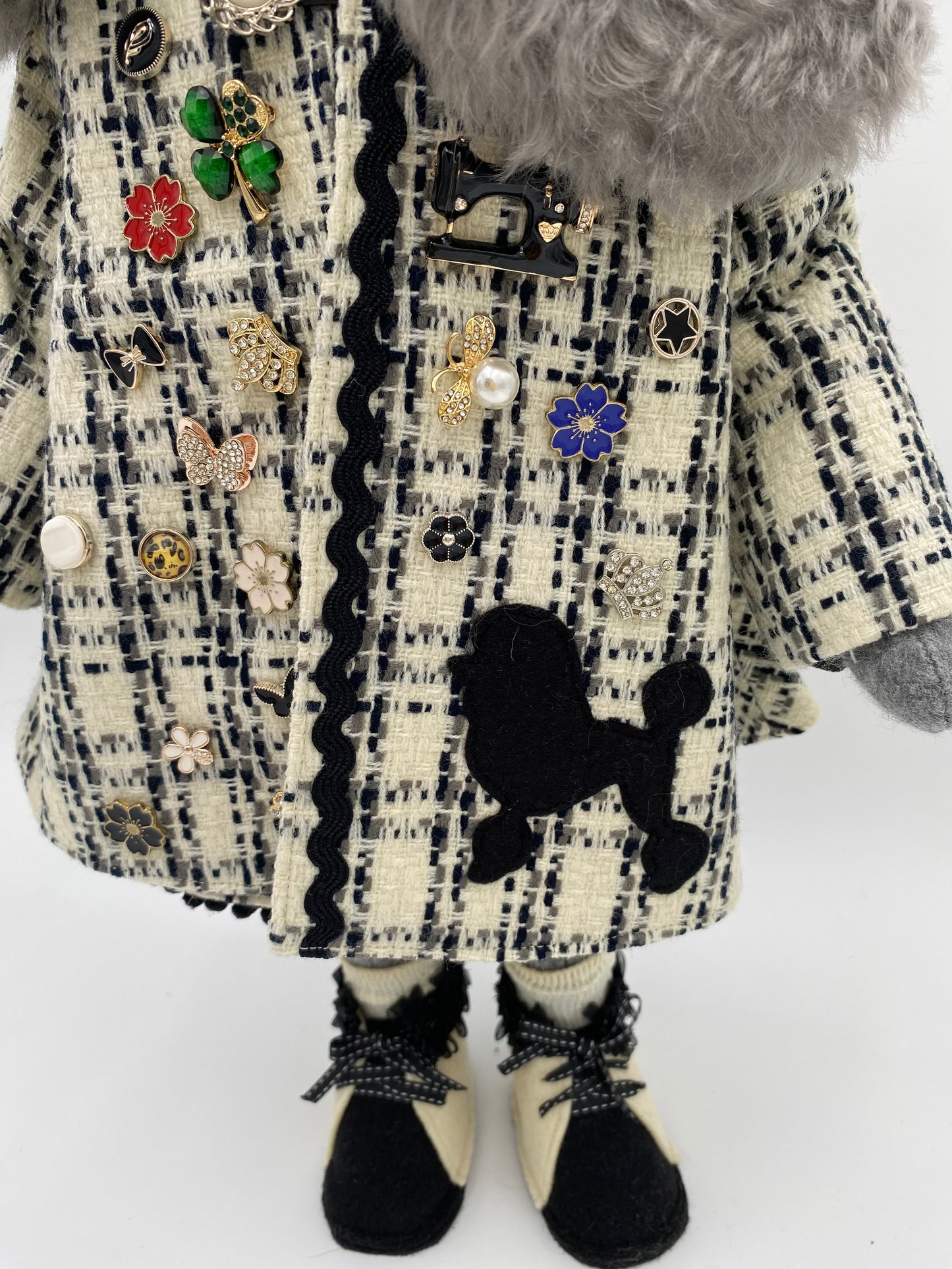 "Chanel" Poodle Art Doll  PDF Pattern