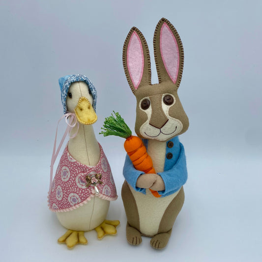 "Puddle and Pete" Duck and Rabbit Set PDF Pattern and Video Tutorial