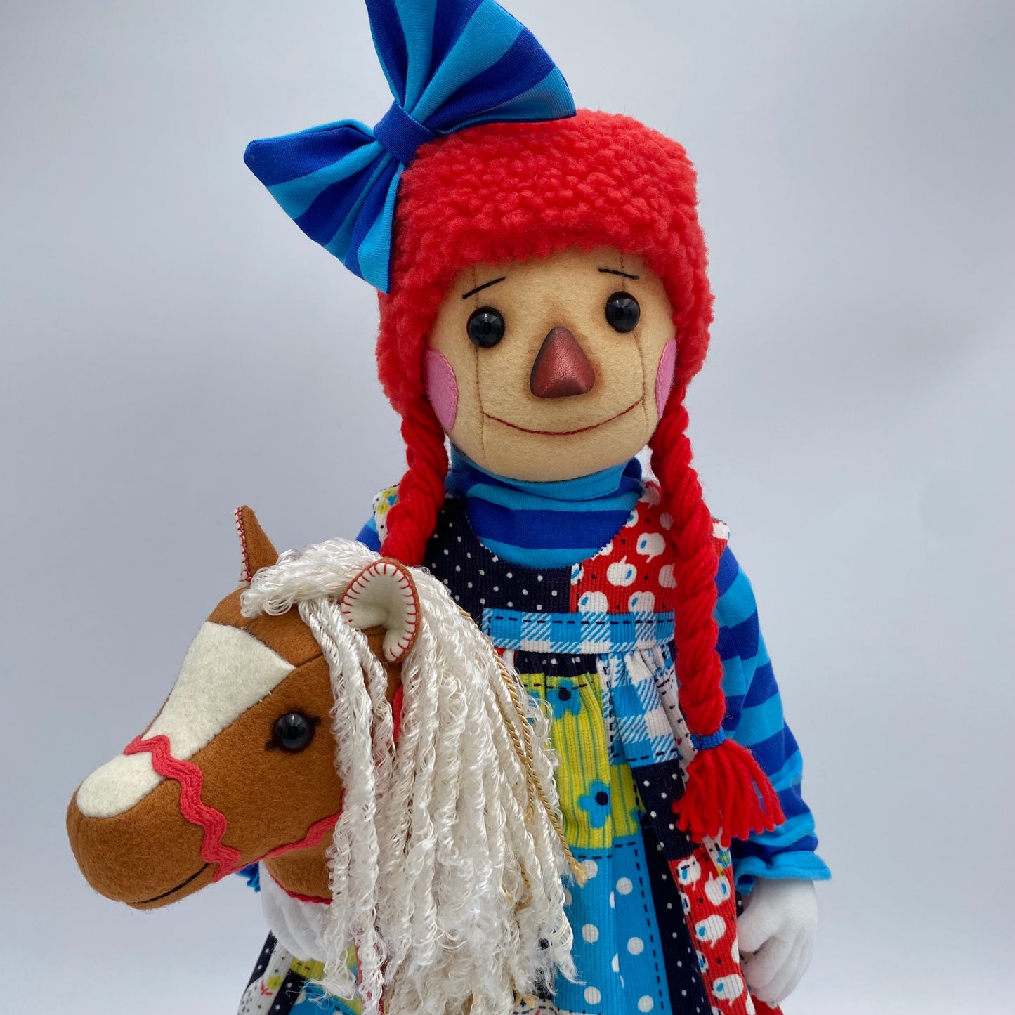 Annie  Raggedy Ann  and Horse  PDF Pattern  Approx 50cm Standing