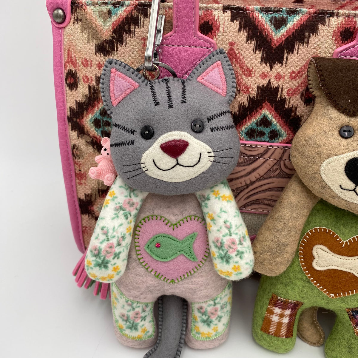Puppy & Kitten Charm Dolls  PDF Pattern & Video Tutorial