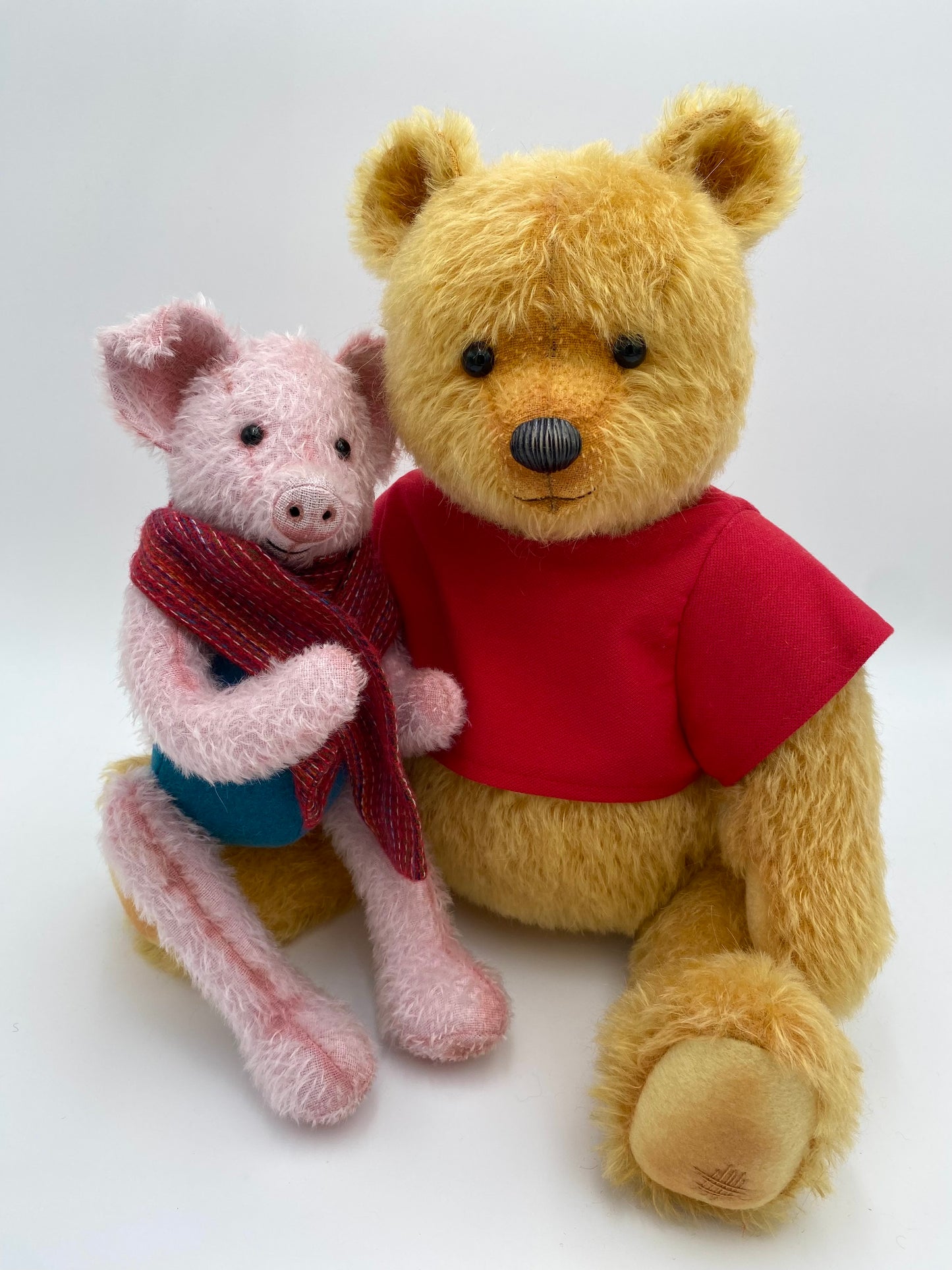 Pooh and Piglet PDF pattern  Approx 37cm Seated (Pooh) 22cm Seated (Piglet)
