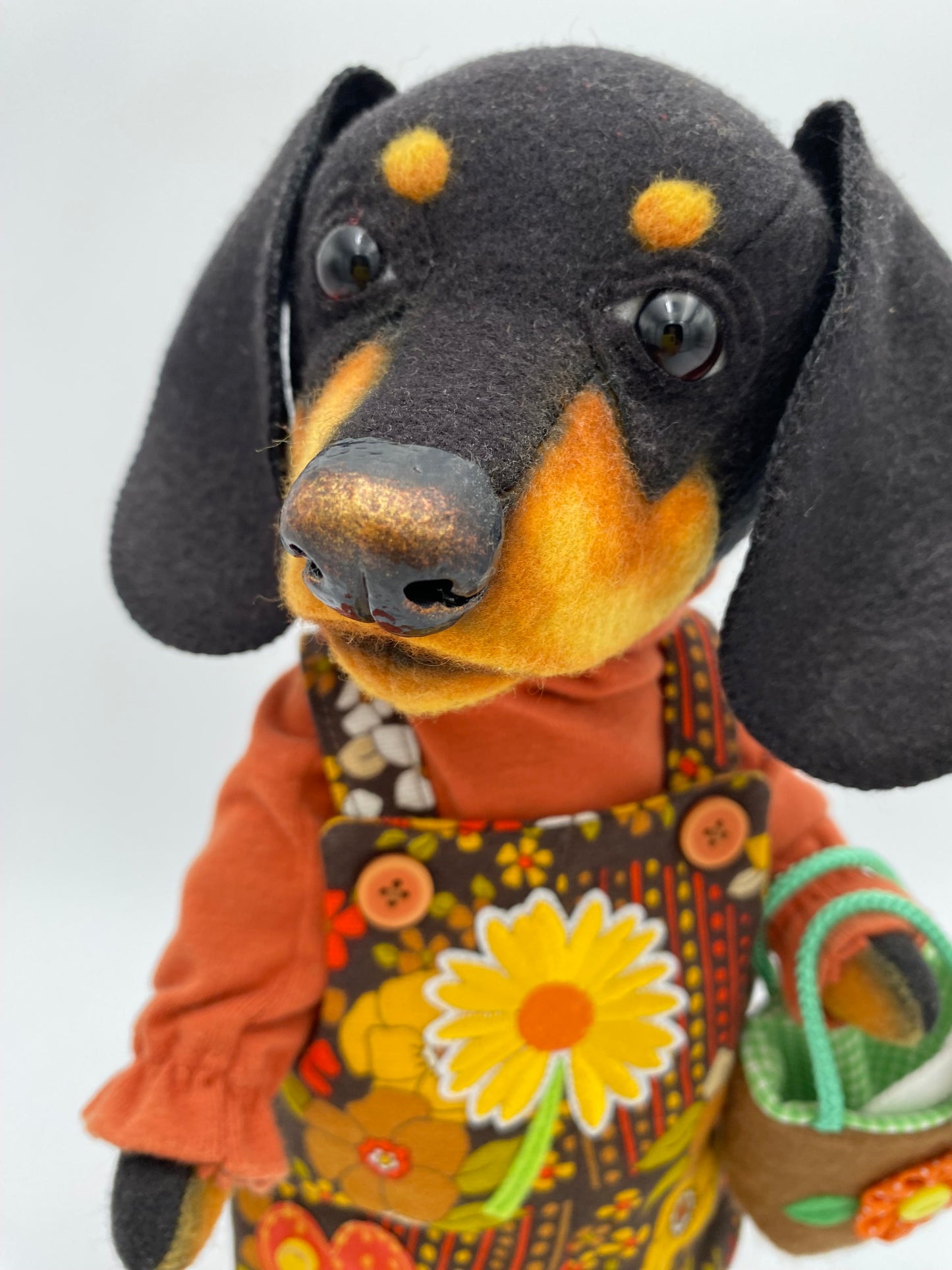 Dachshund Art Doll  PDF Pattern  Approx 35cm Standing