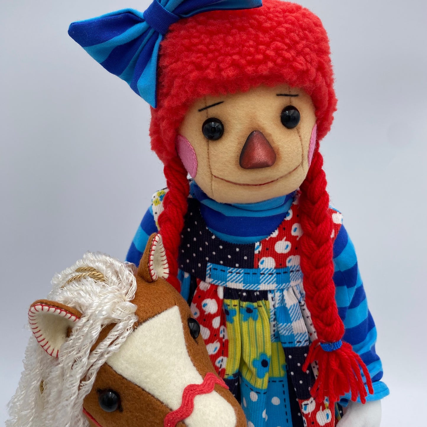 Annie  Raggedy Ann  and Horse  PDF Pattern  Approx 50cm Standing