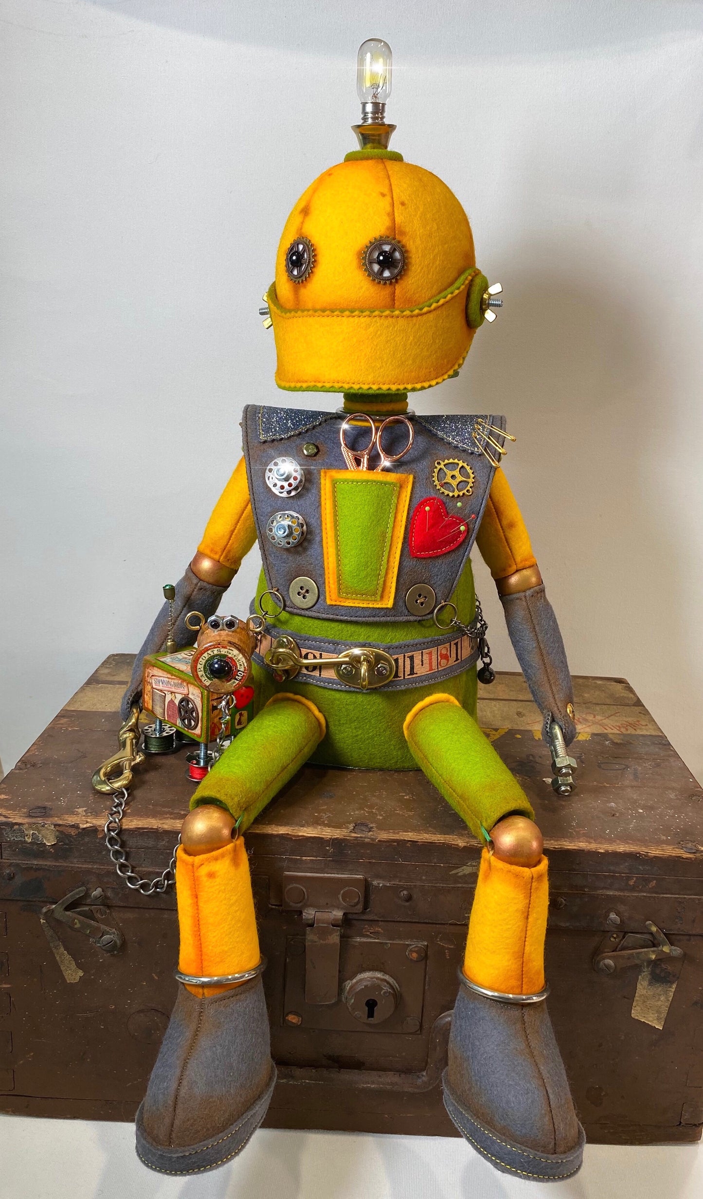 Robot Art Doll PDF Pattern  Approx 40cm Seated