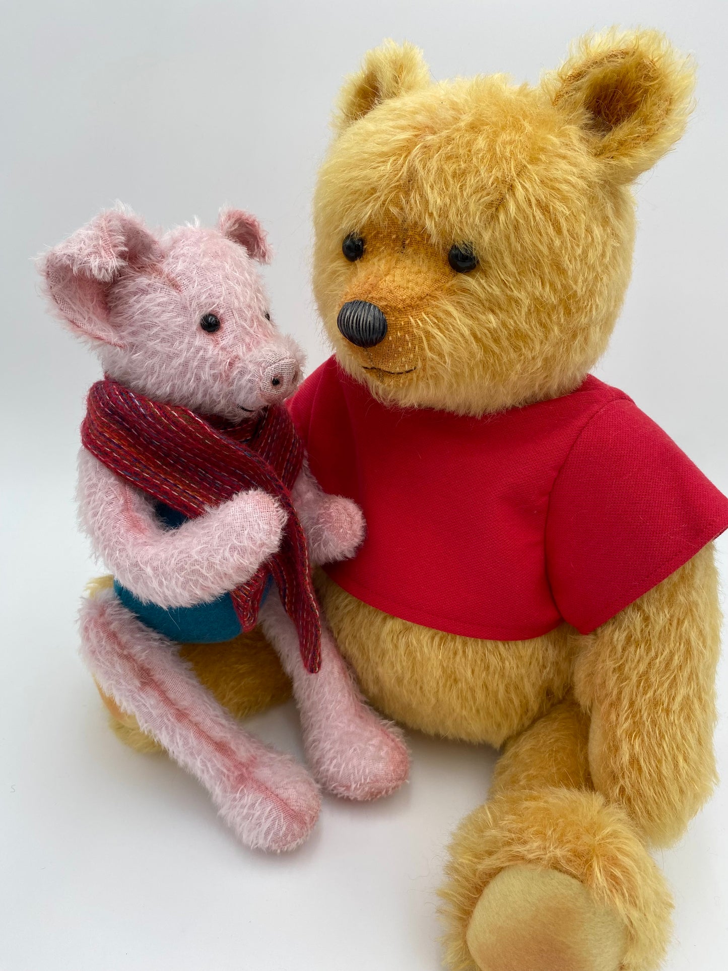 Pooh and Piglet PDF pattern  Approx 37cm Seated (Pooh) 22cm Seated (Piglet)