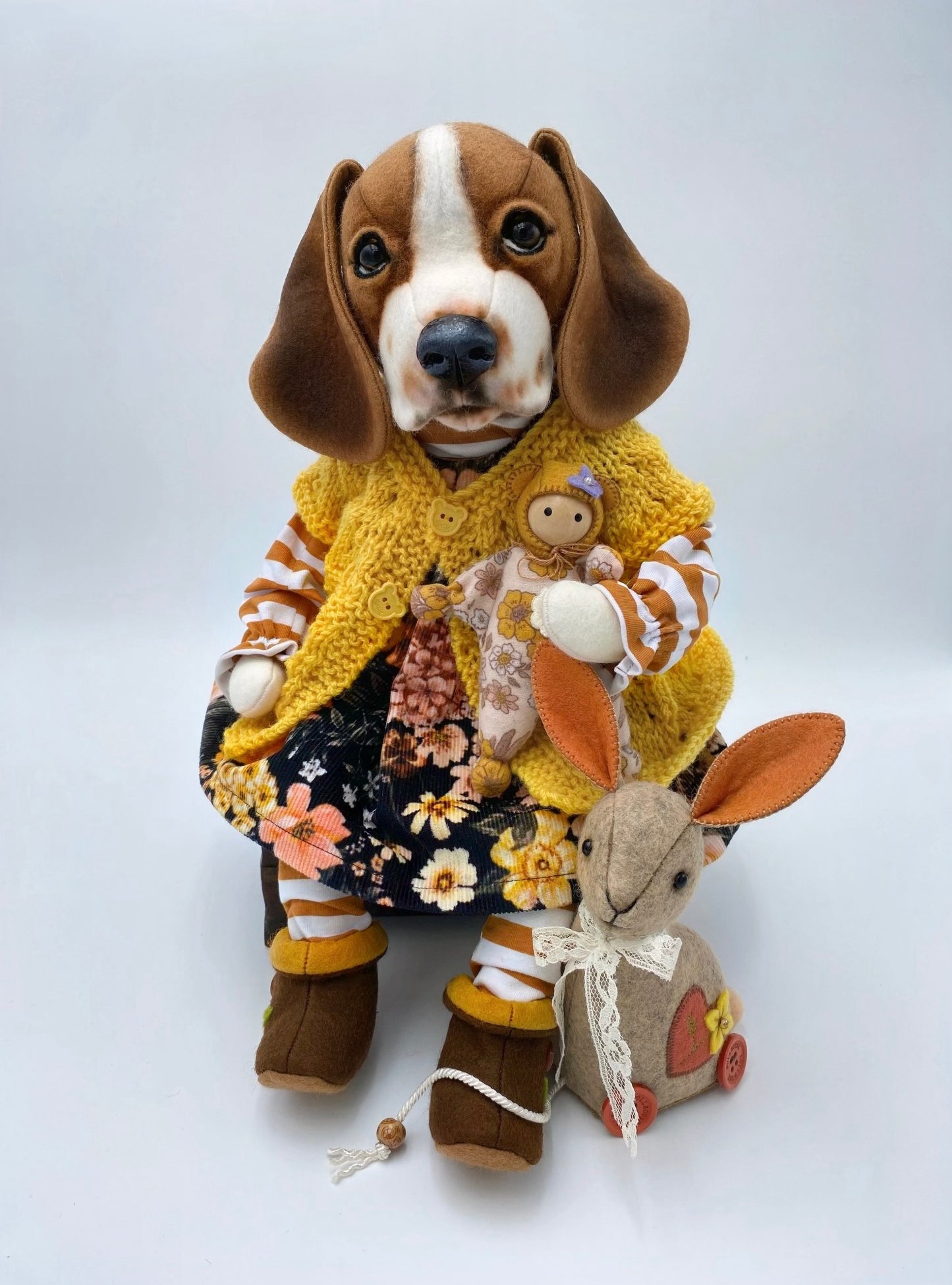 Beagle "Tibby" PDF Pattern  Approx 26cm Seated