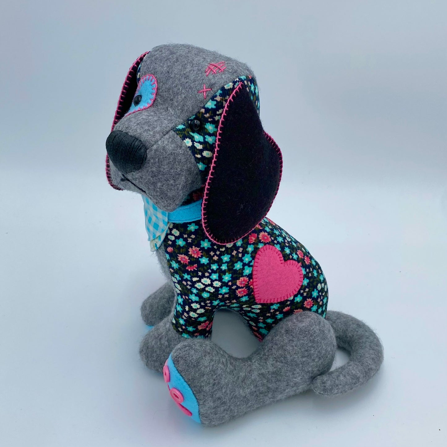 Scrappy Patchwork Dog  PDF Pattern and Video Tutorial