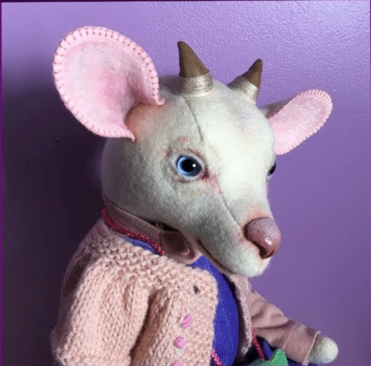 Goat Art Doll  PDF Pattern and Video Tutorial