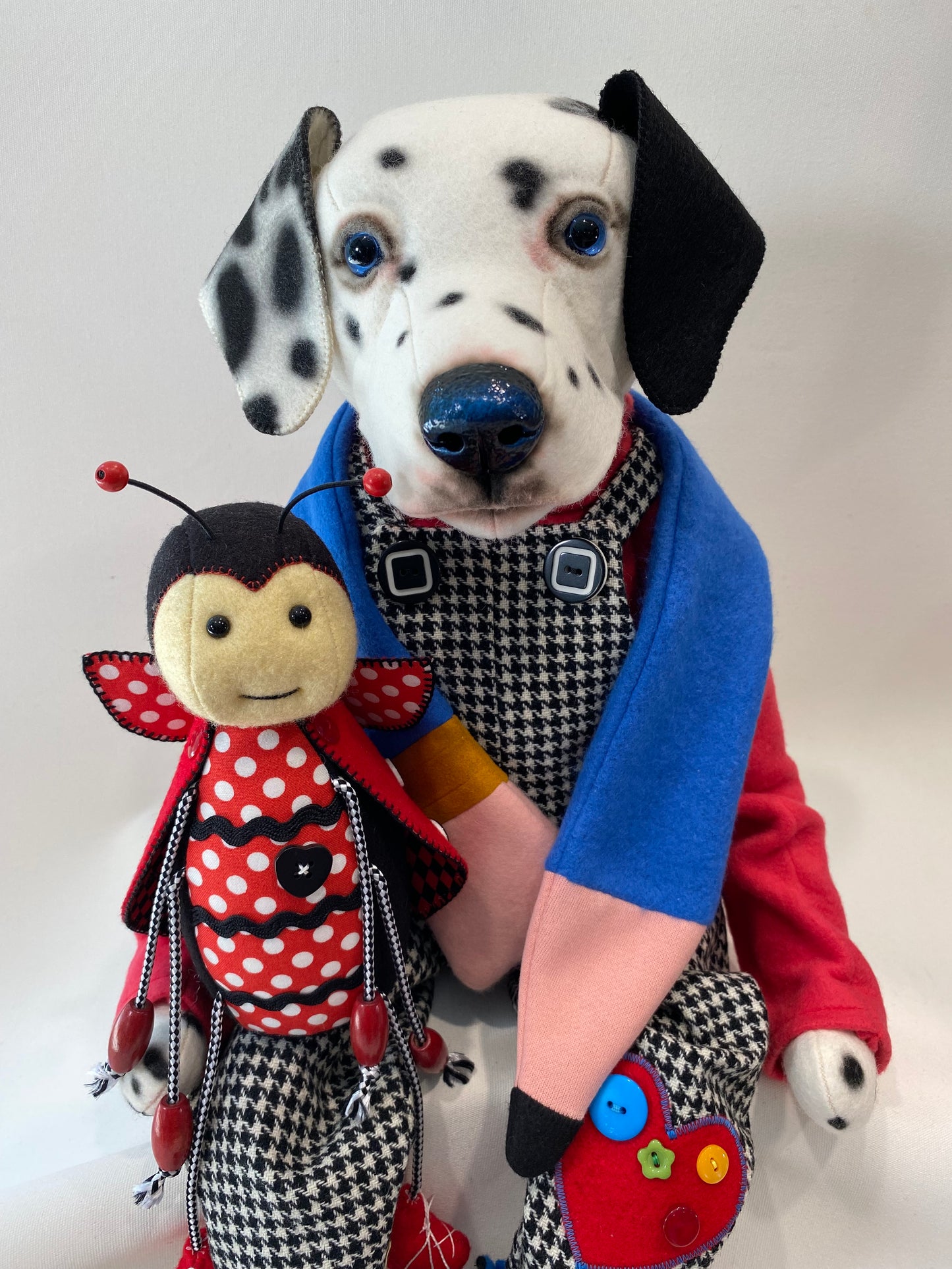 "Artie" Dalmatian Art doll  PDF Pattern  Approx 36cm Seated