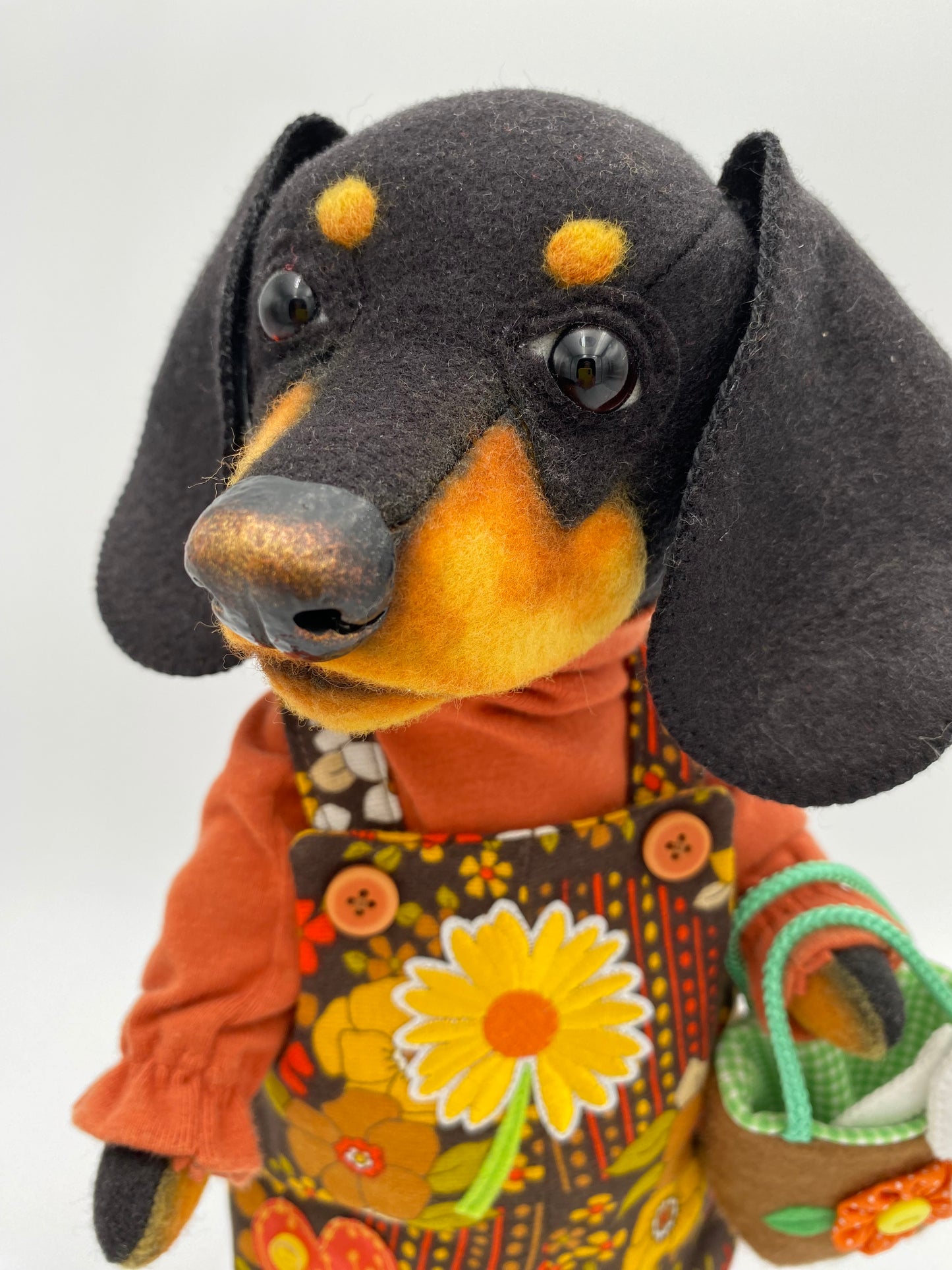 Dachshund Art Doll  PDF Pattern  Approx 35cm Standing