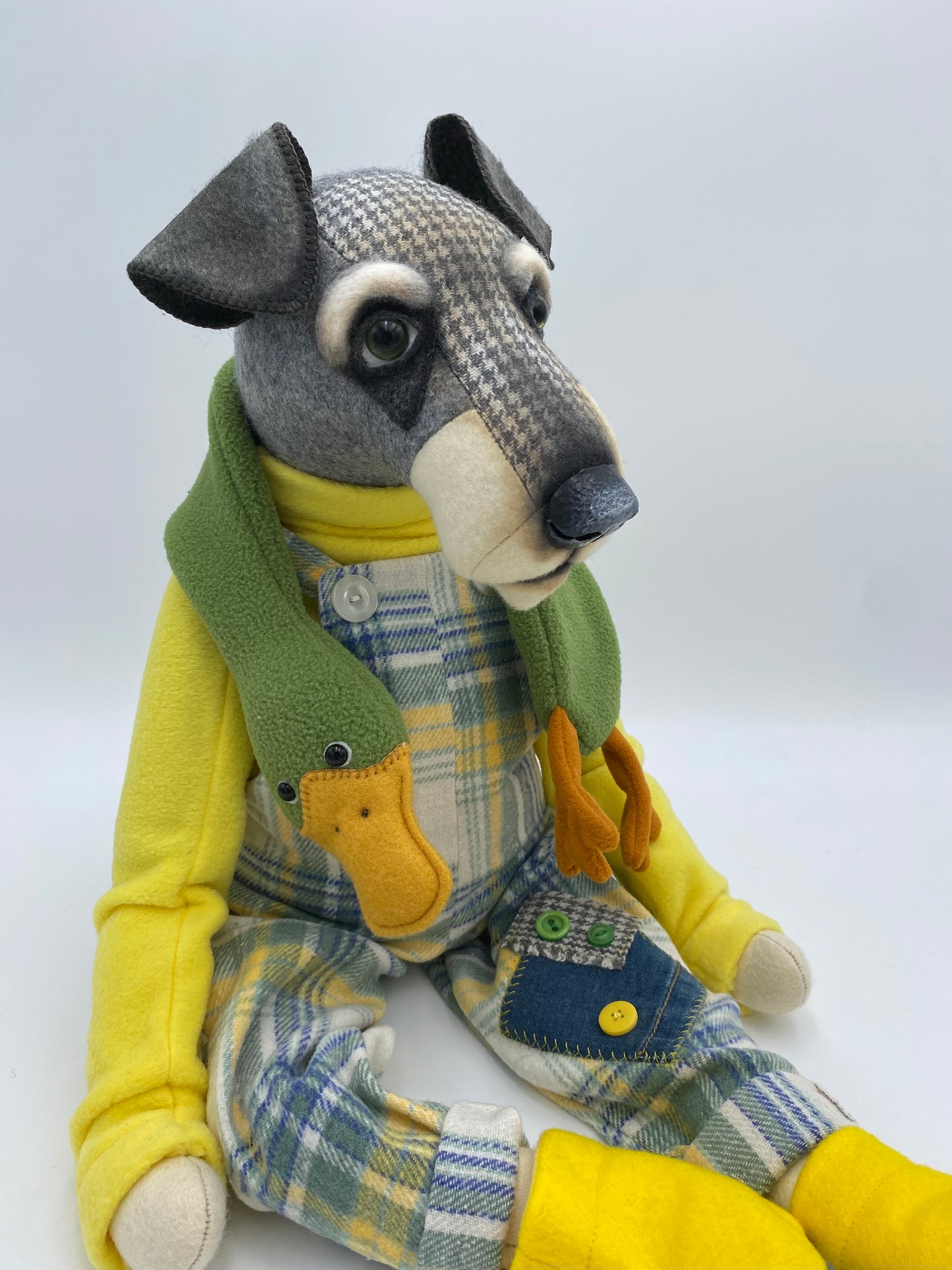 "Duckie"  Schnauzer/Airedale  PDF Pattern  Approx  34cm Seated