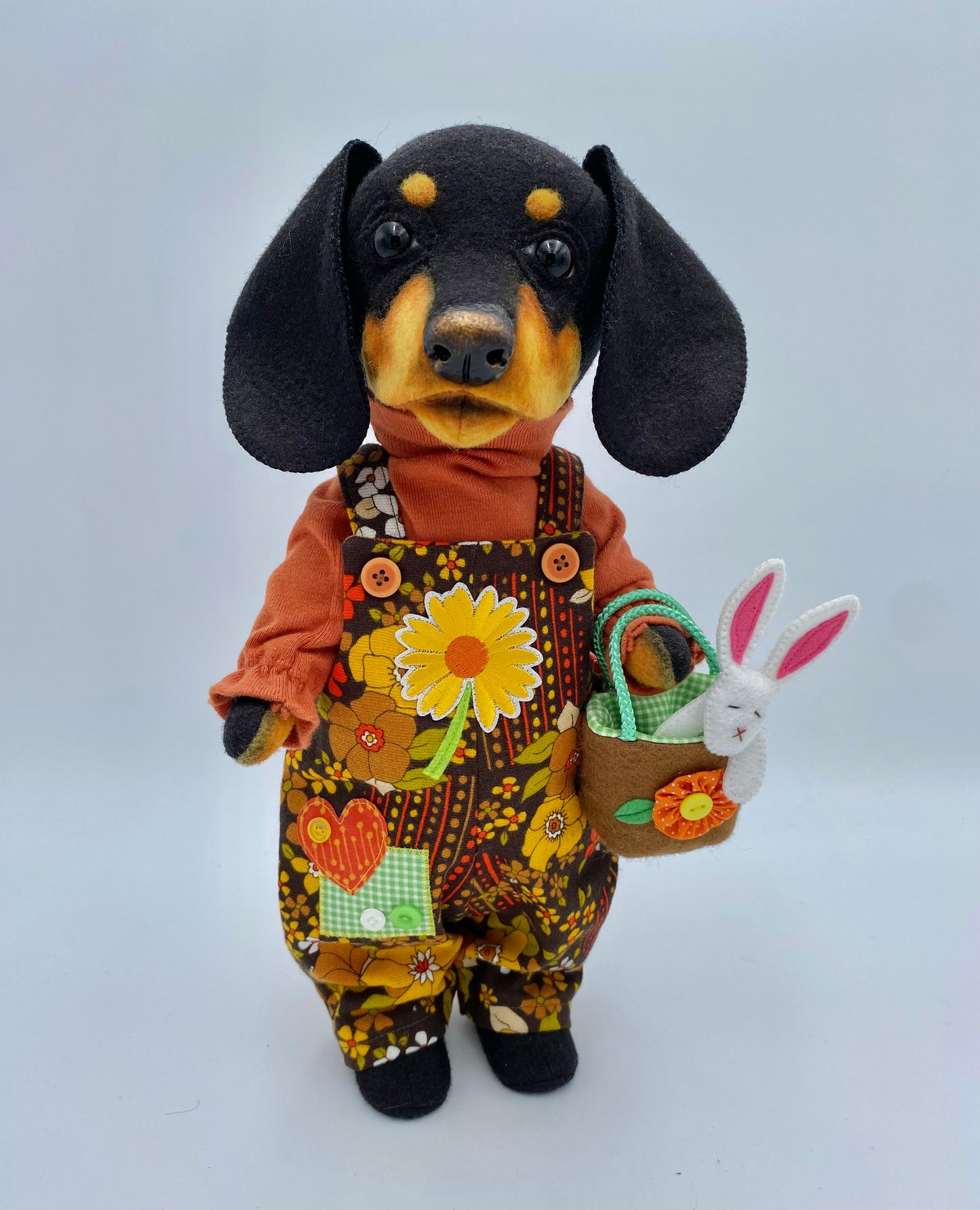 Dachshund Art Doll  PDF Pattern  Approx 35cm Standing