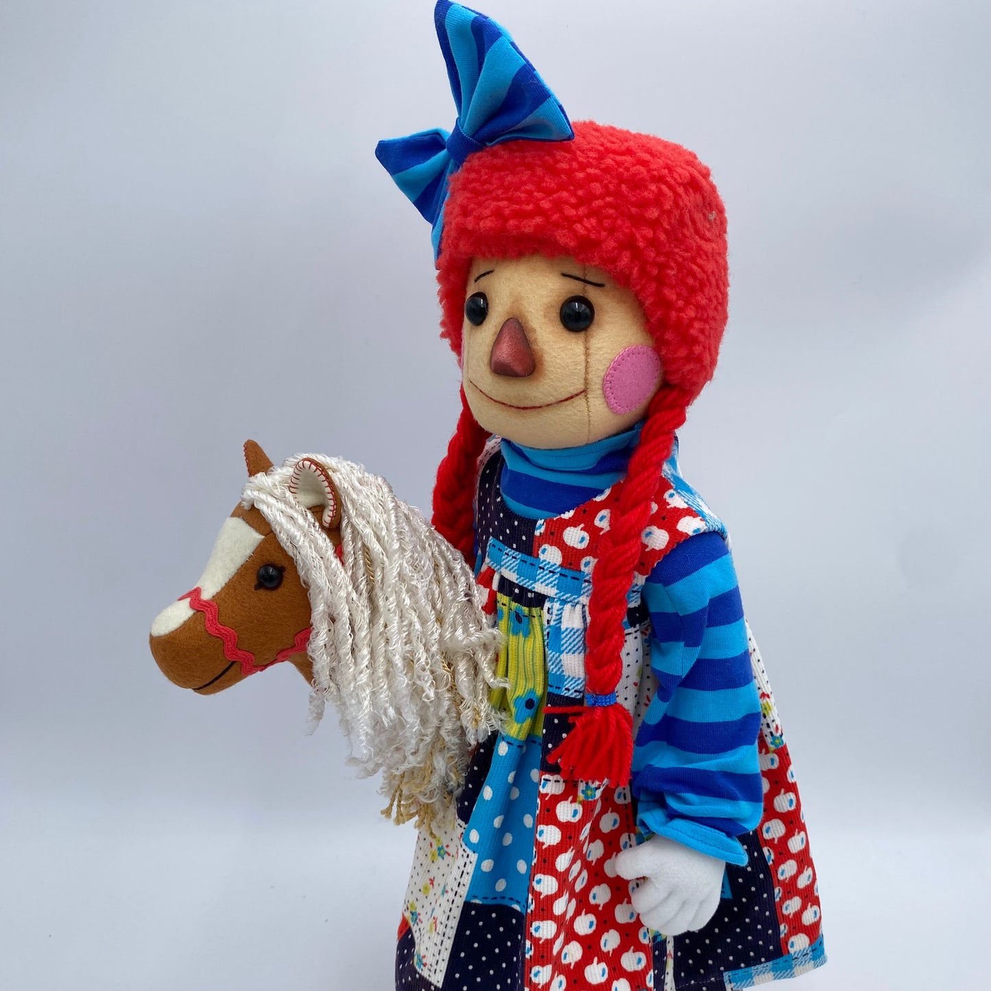 Annie  Raggedy Ann  and Horse  PDF Pattern  Approx 50cm Standing
