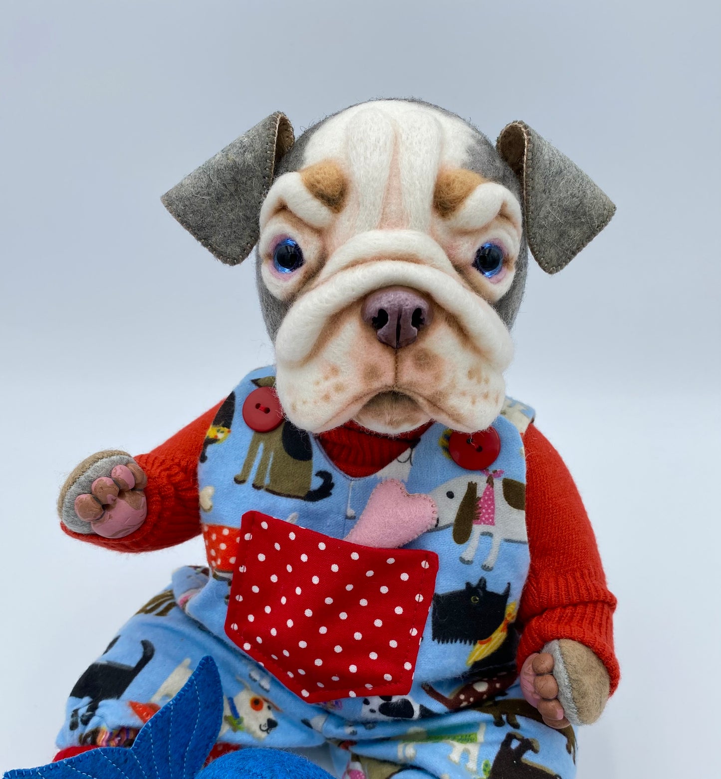 Bulldog Puppy PDF Pattern  Approx 26cm Seated