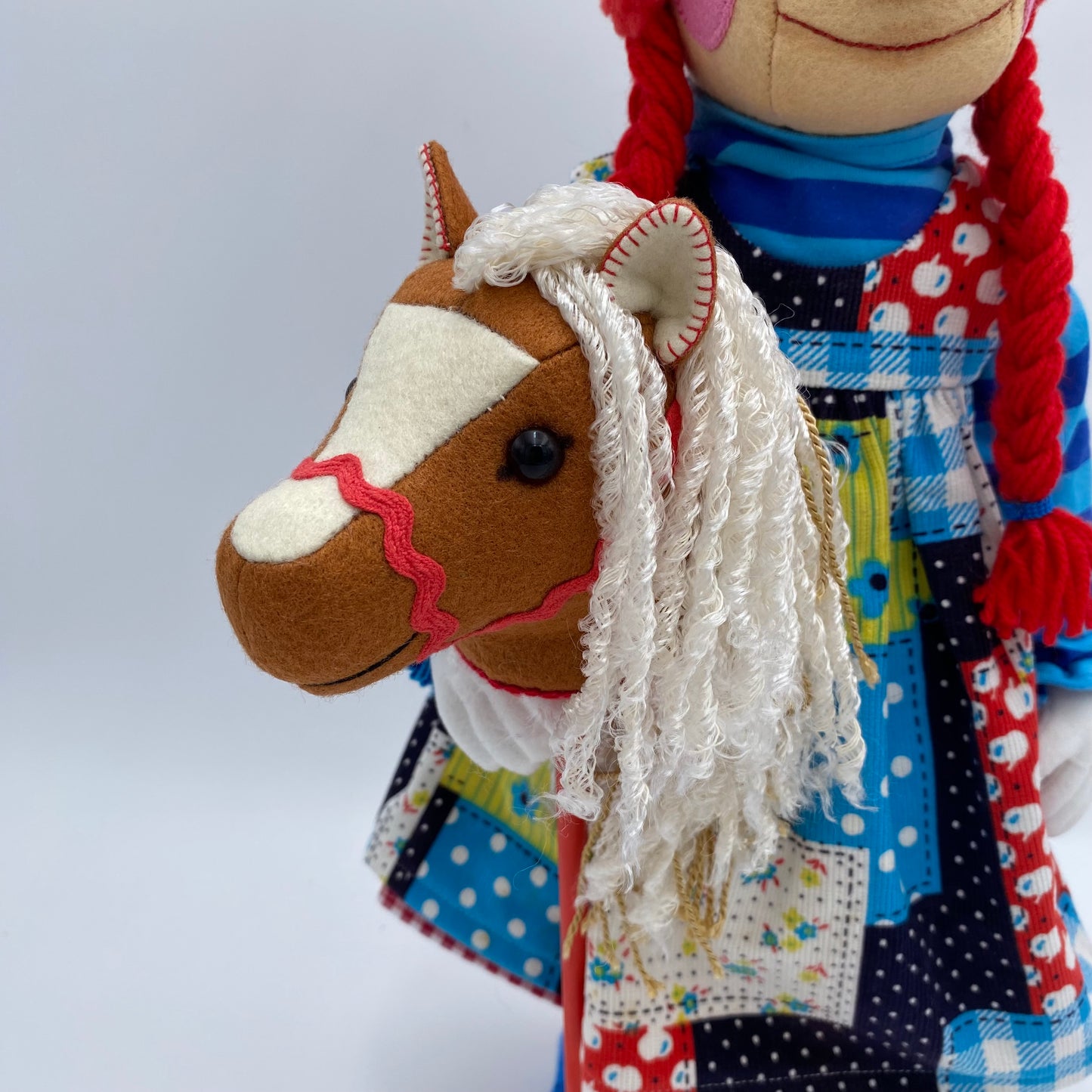 Annie  Raggedy Ann  and Horse  PDF Pattern  Approx 50cm Standing