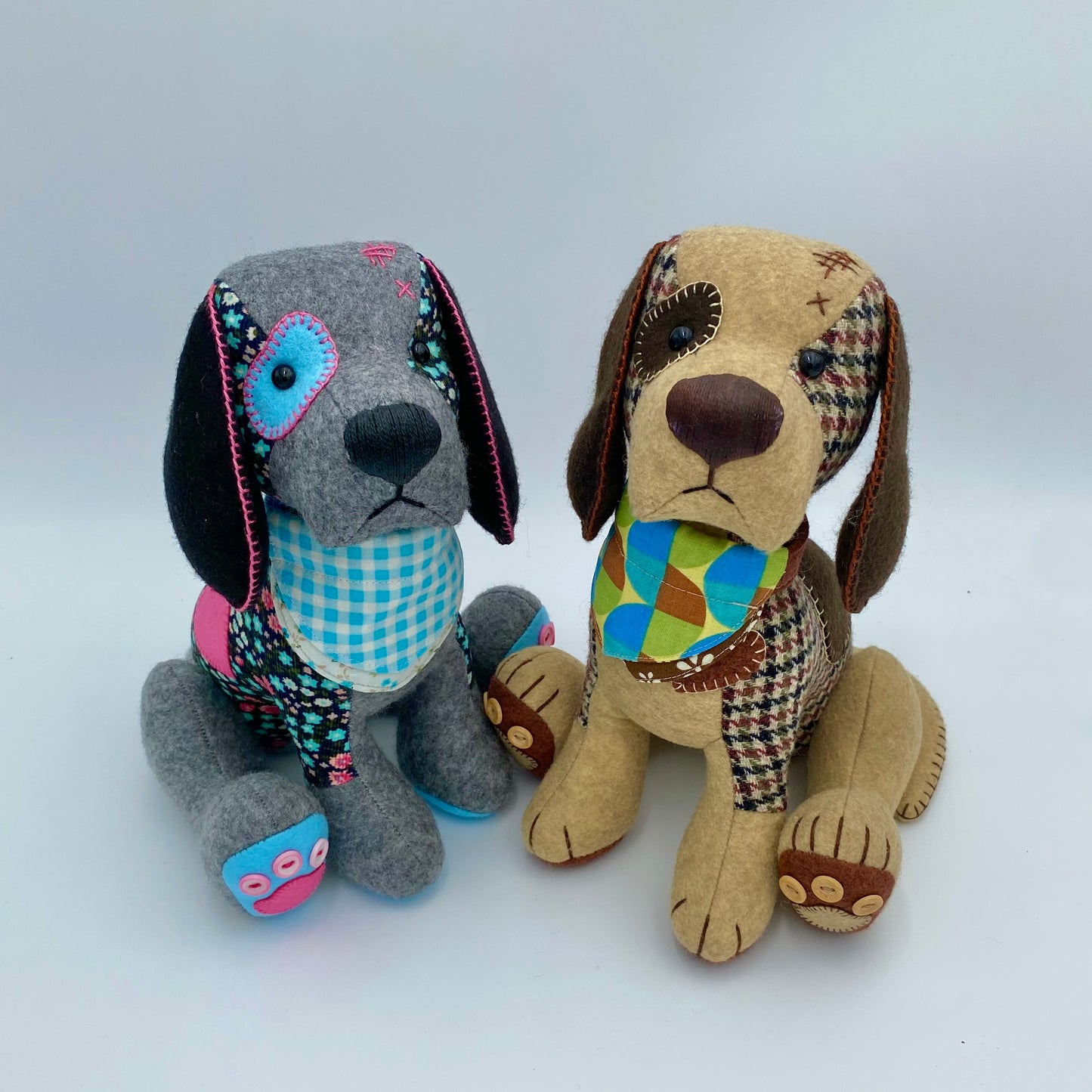 Scrappy Patchwork Dog  PDF Pattern and Video Tutorial