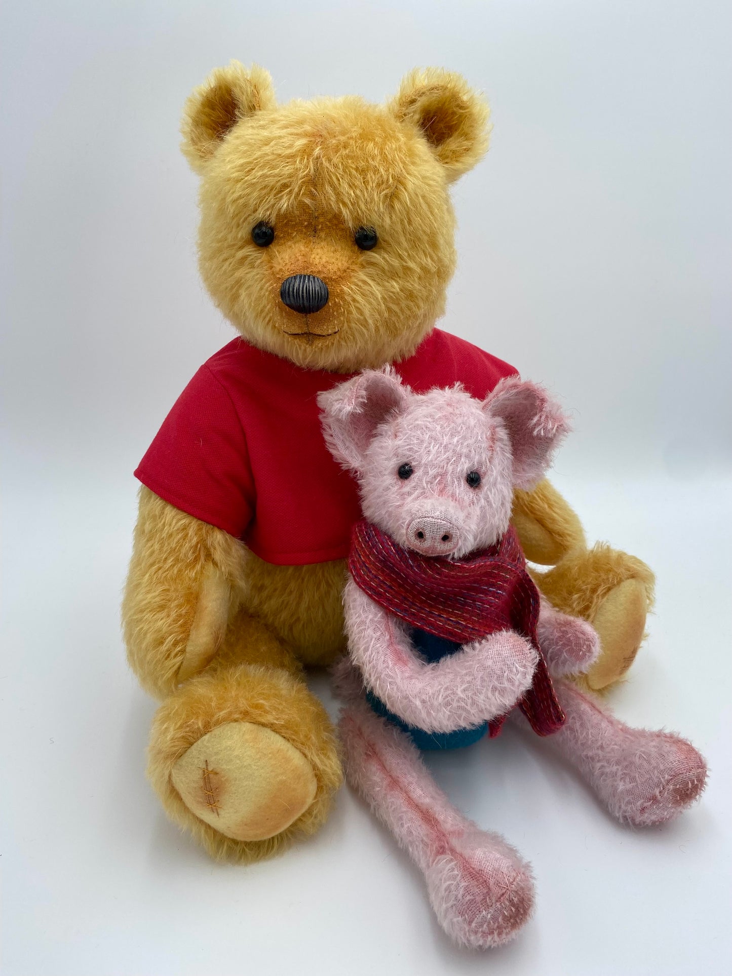 Pooh and Piglet PDF pattern  Approx 37cm Seated (Pooh) 22cm Seated (Piglet)