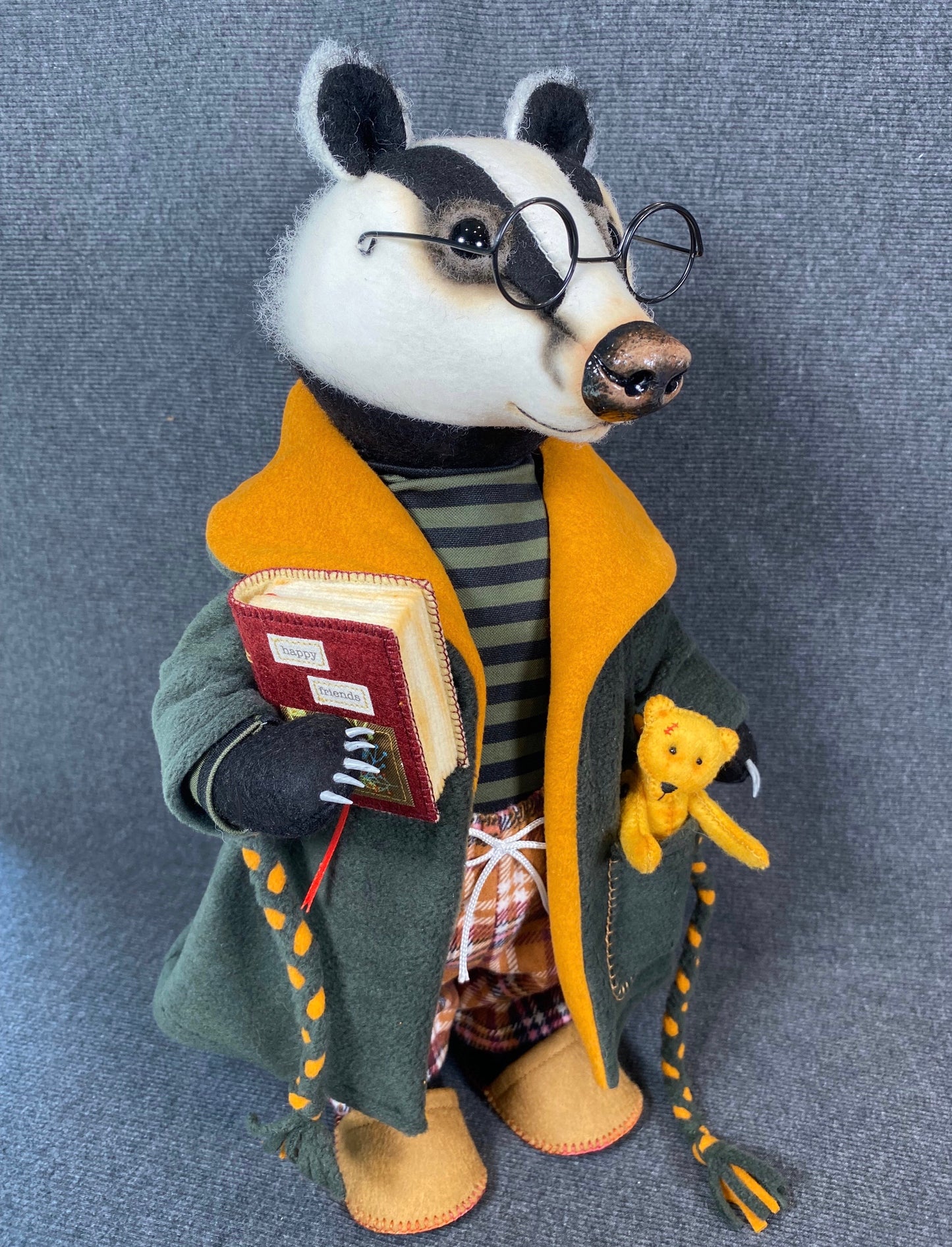 Badger Art Doll PDF Pattern  Approx 35cm Standing
