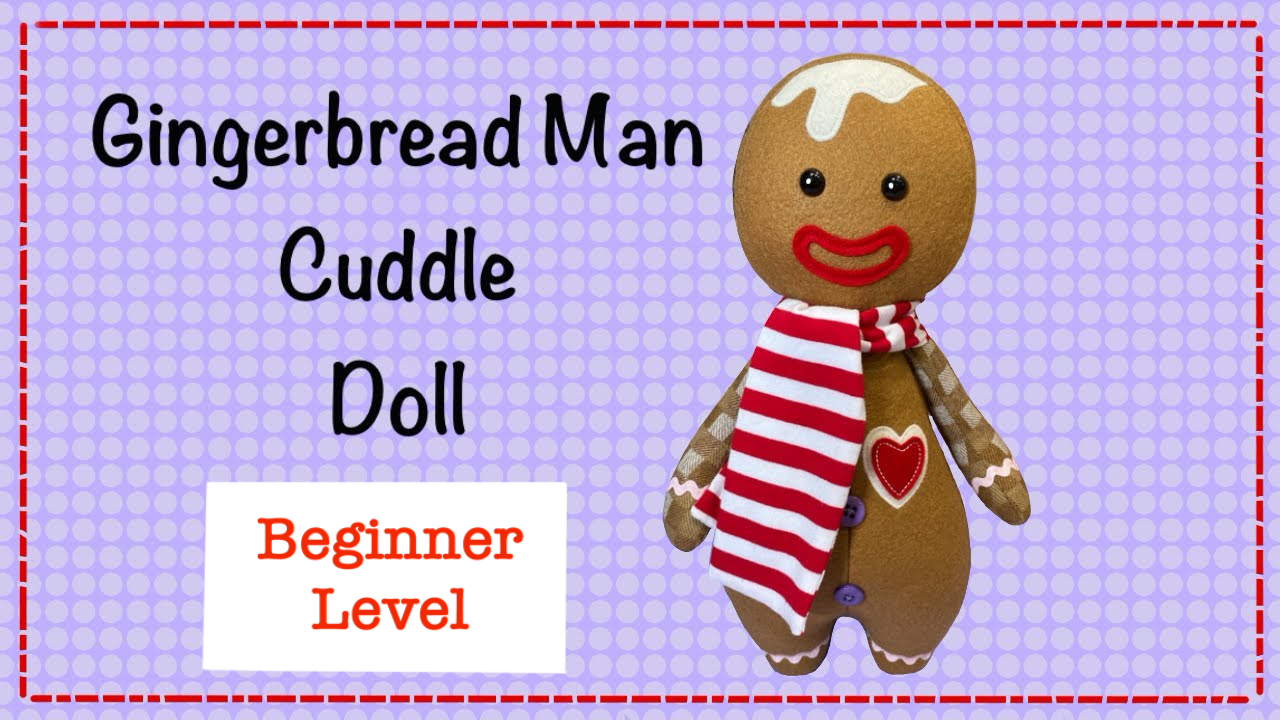 Gingerbread Man Cuddle Doll PDF Pattern