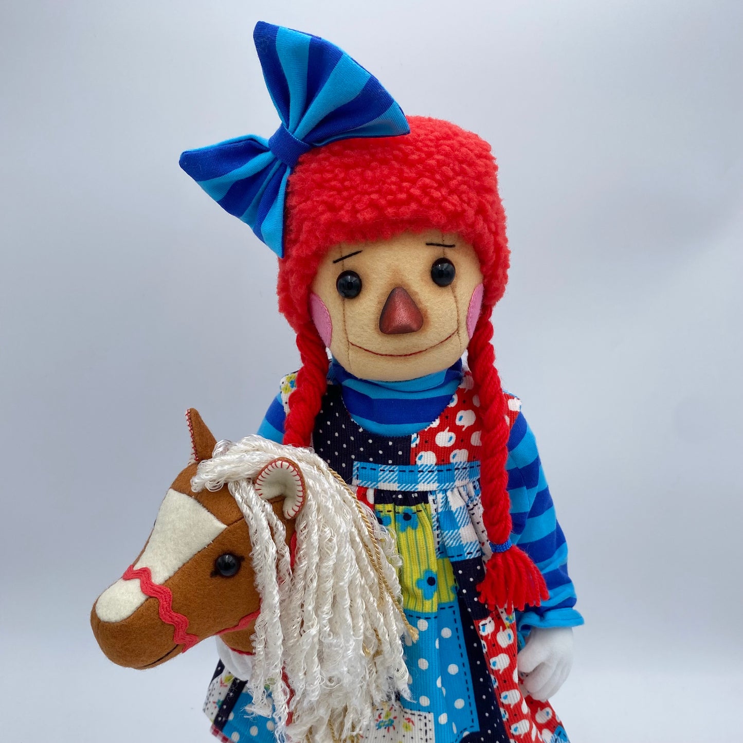 Annie  Raggedy Ann  and Horse  PDF Pattern  Approx 50cm Standing