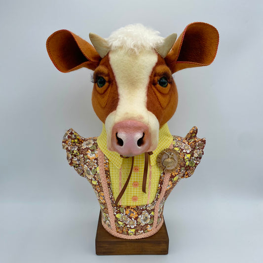 "Ollie" Cow Bust Portrait PDF Pattern and Video Tutorial