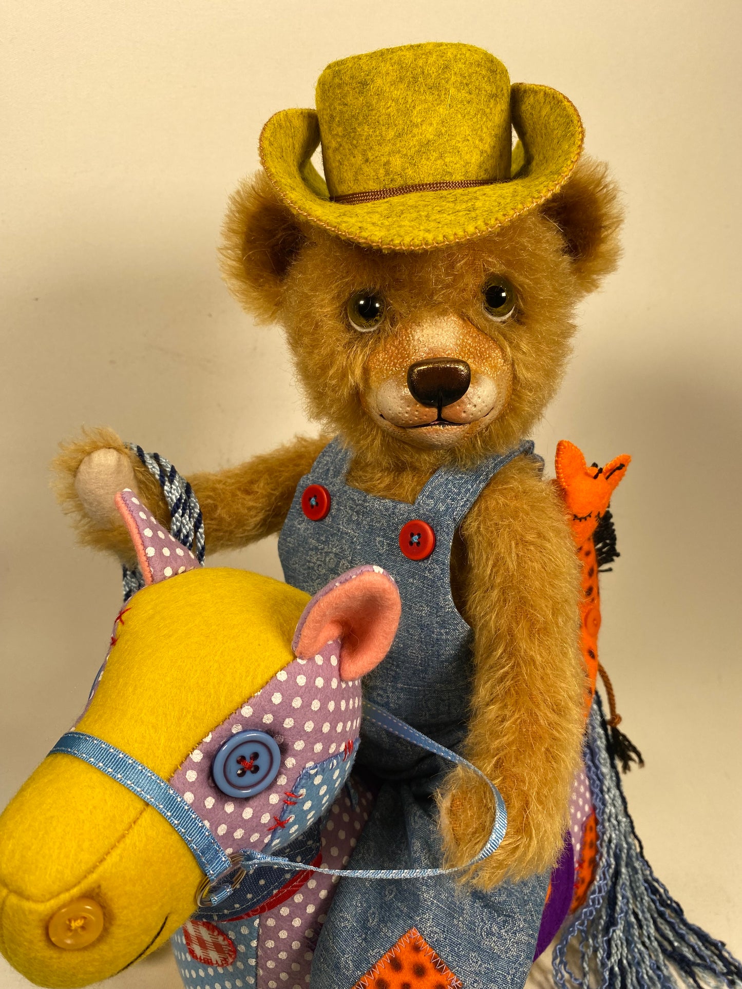 Cowboy Bear Trio  PDF Pattern Approx  36cm Seated