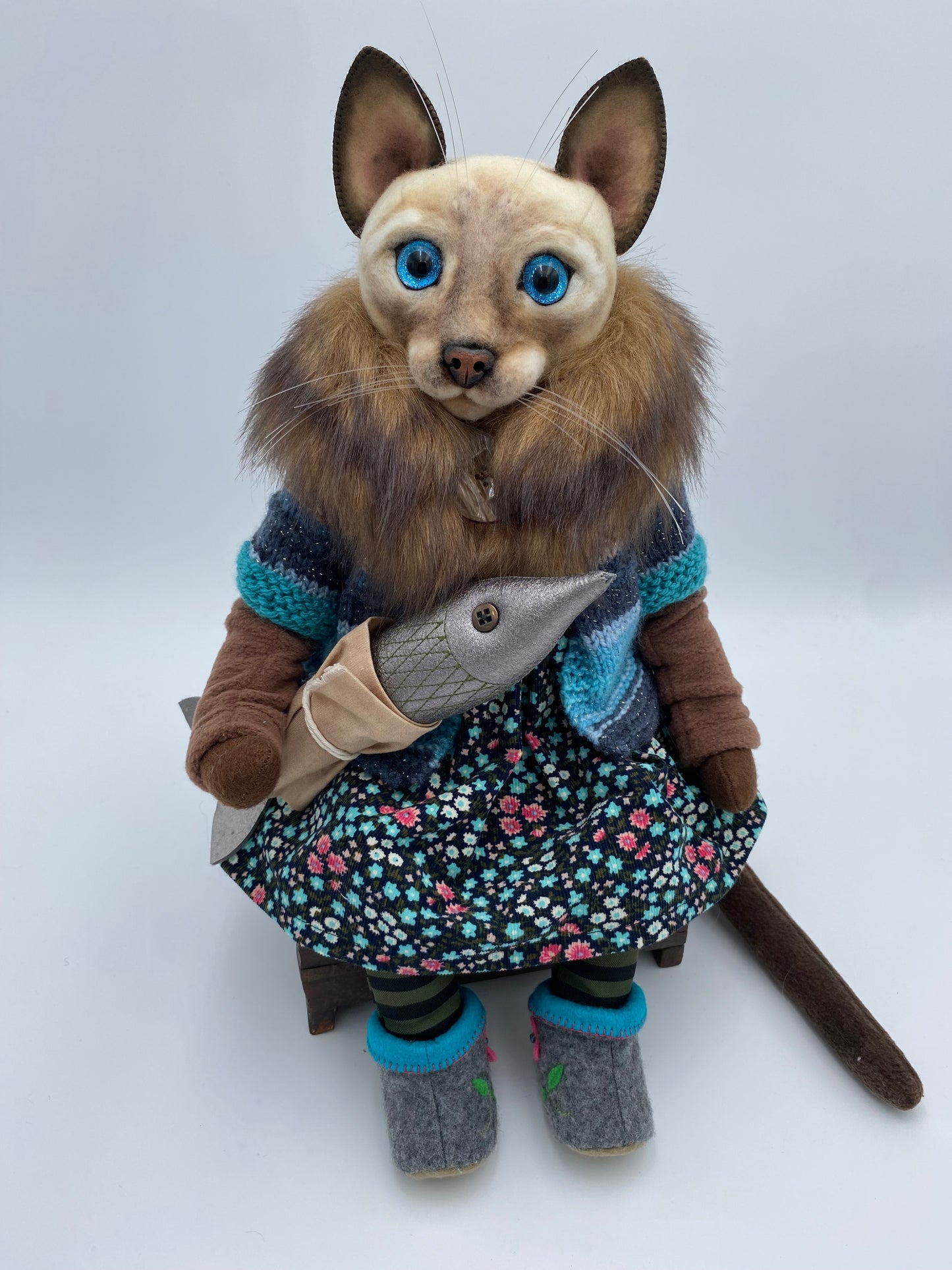 Crazy Cat Lady  Art Doll PDF Pattern  Approx 28cm seated