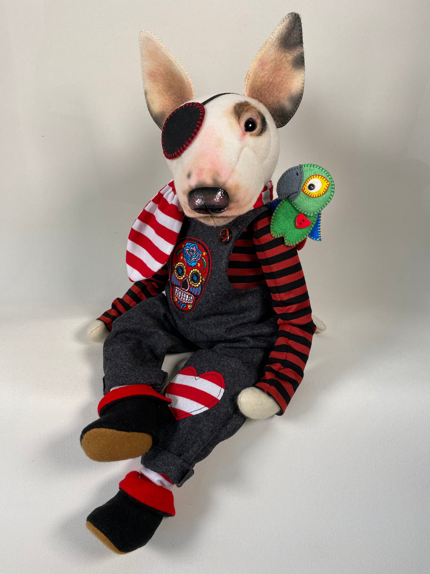 Bull Terrier "Pirate"  PDF Pattern  Approx 30cm Seated