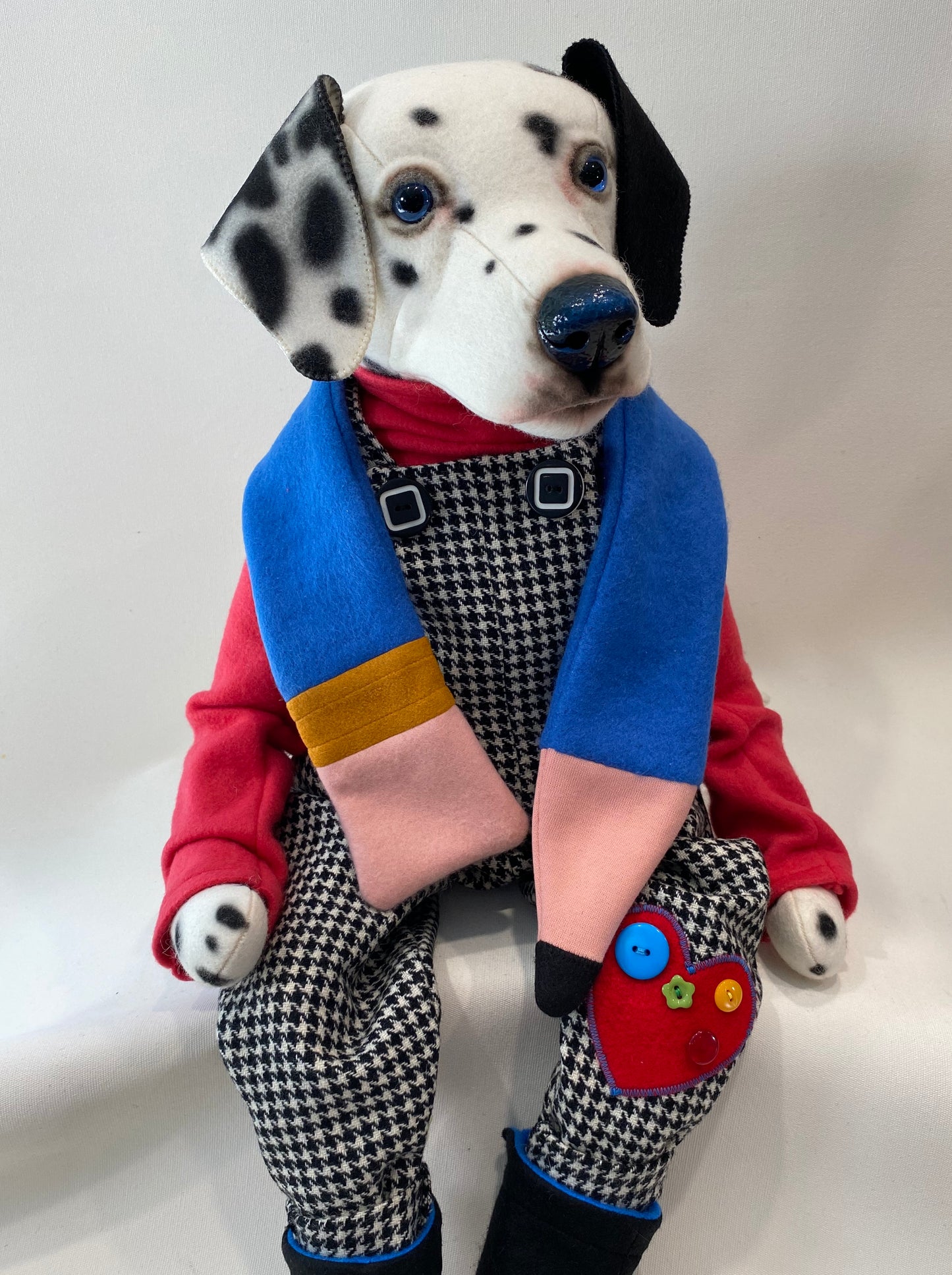 "Artie" Dalmatian Art doll  PDF Pattern  Approx 36cm Seated
