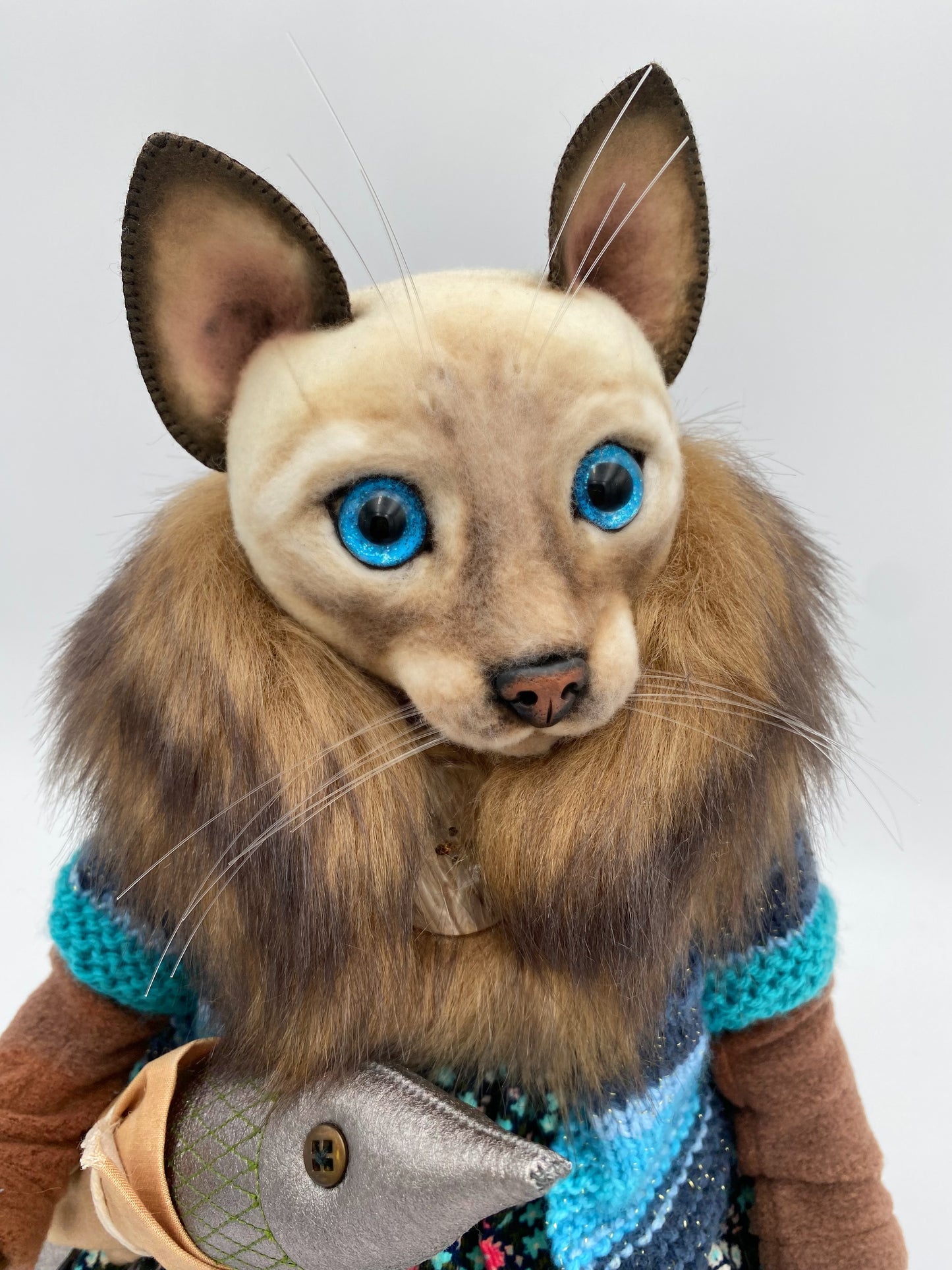 Crazy Cat Lady  Art Doll PDF Pattern  Approx 28cm seated