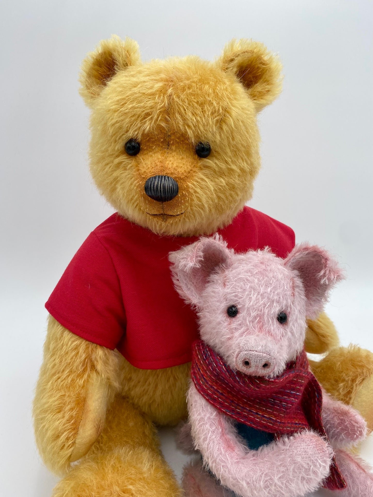 Pooh and Piglet PDF pattern  Approx 37cm Seated (Pooh) 22cm Seated (Piglet)