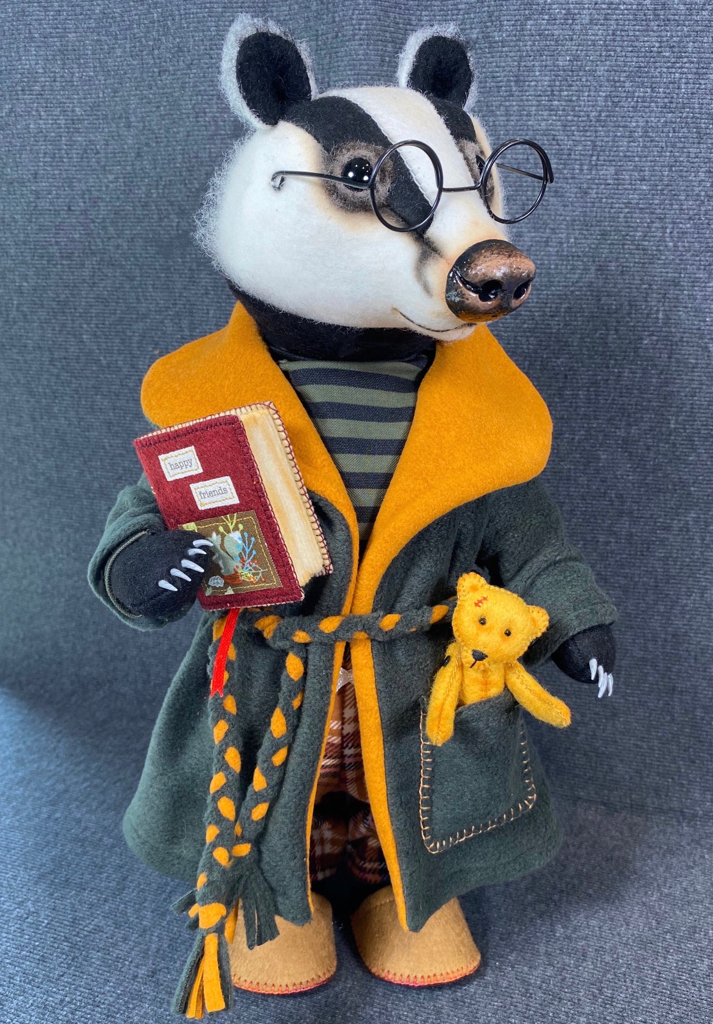 Badger Art Doll PDF Pattern  Approx 35cm Standing