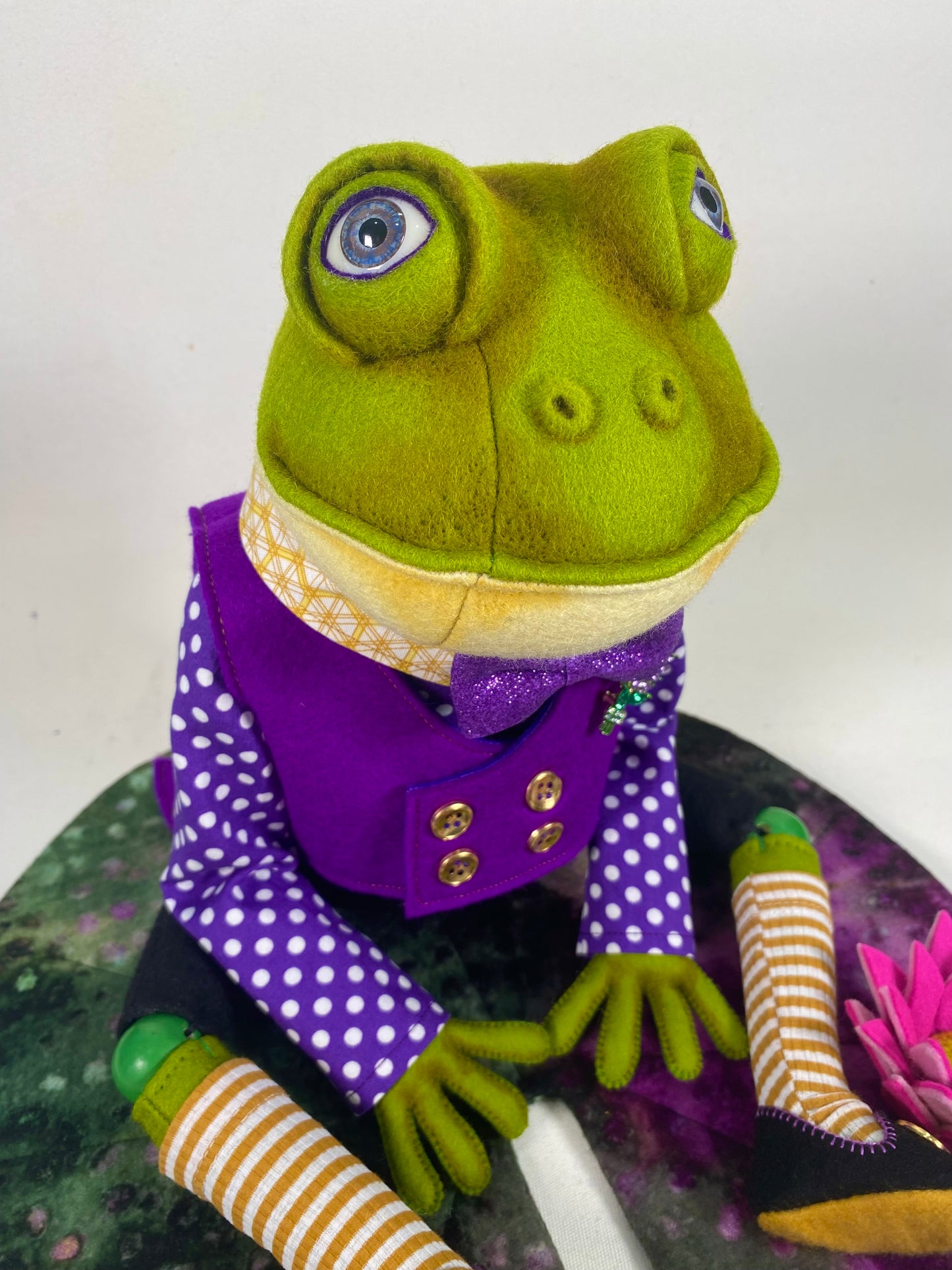 Frog Art Doll PDF Pattern  Approx 28cm Seated