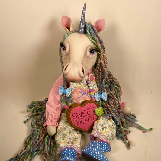 Unicorn Doll PDF Pattern  Approx 32cm Seated