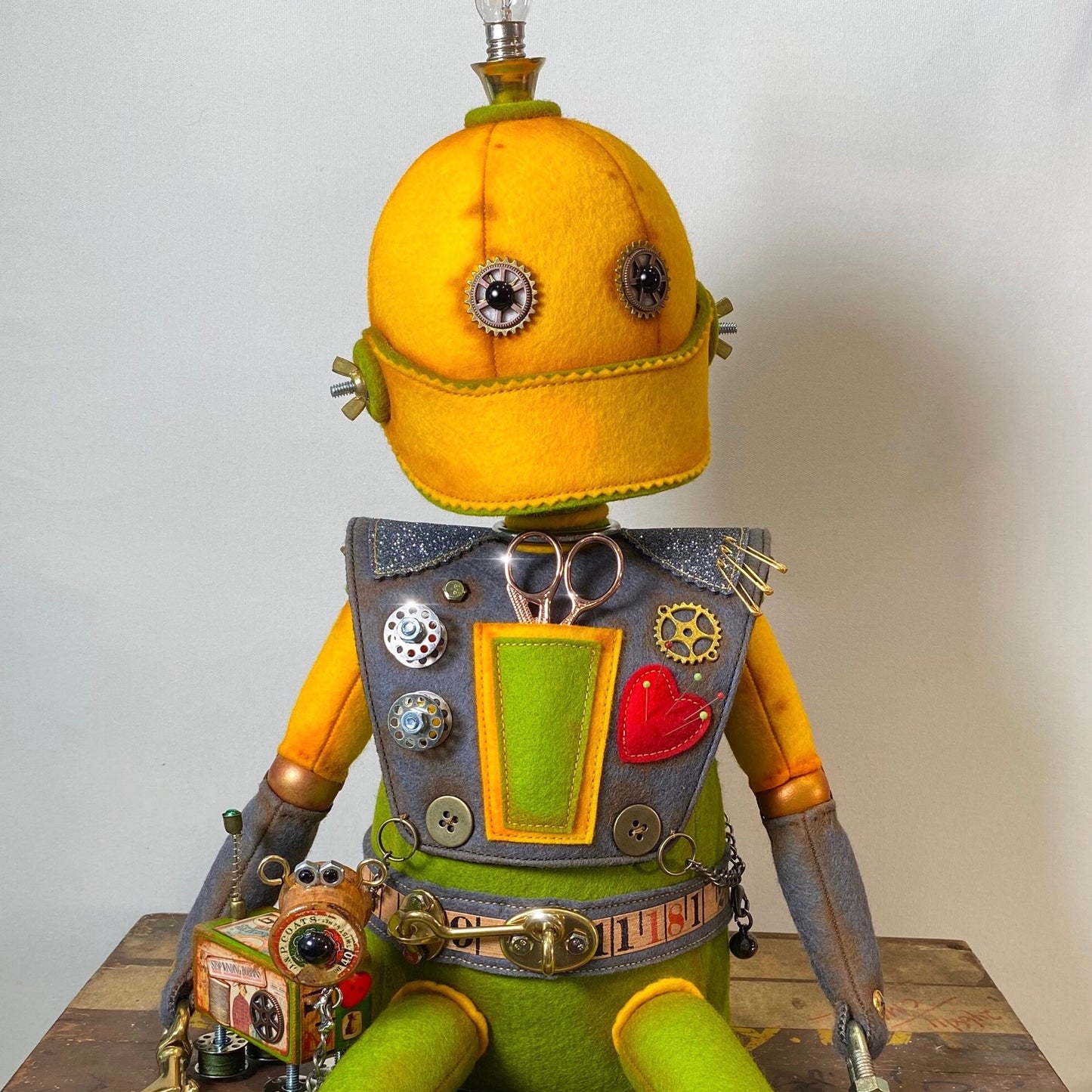 Robot Art Doll PDF Pattern  Approx 40cm Seated