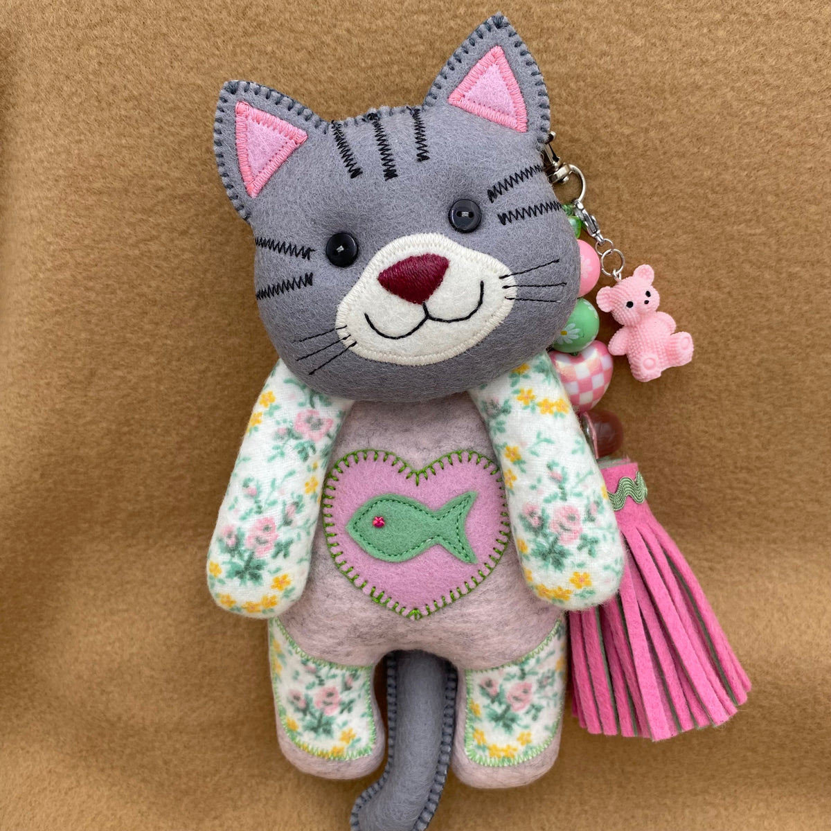 Puppy & Kitten Charm Dolls  PDF Pattern & Video Tutorial