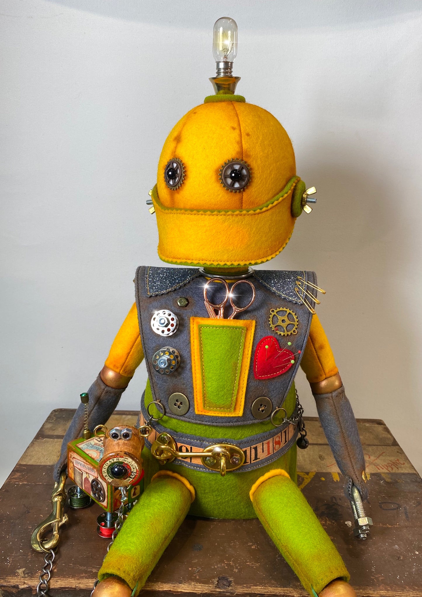 Robot Art Doll PDF Pattern  Approx 40cm Seated