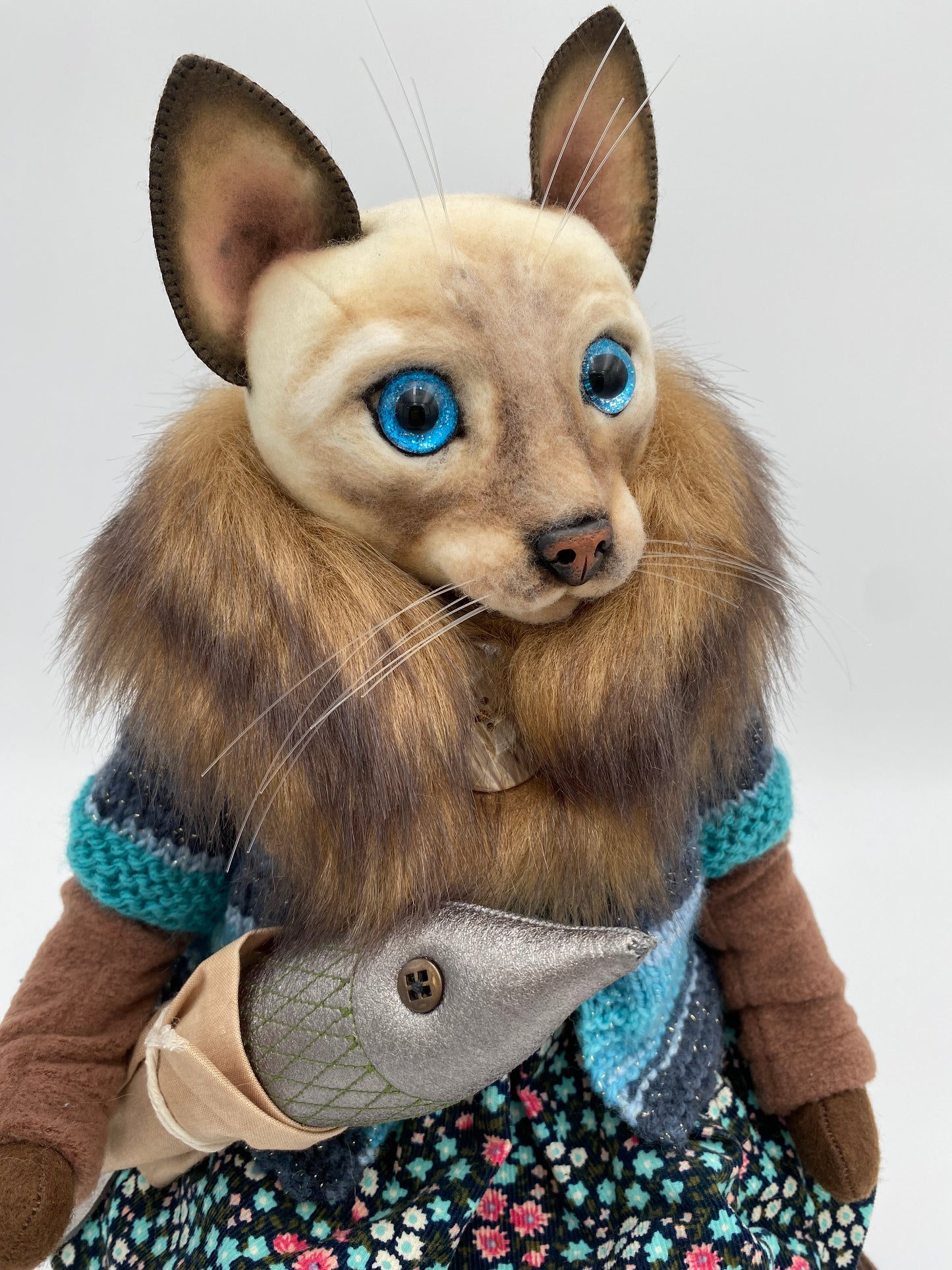 Crazy Cat Lady  Art Doll PDF Pattern  Approx 28cm seated