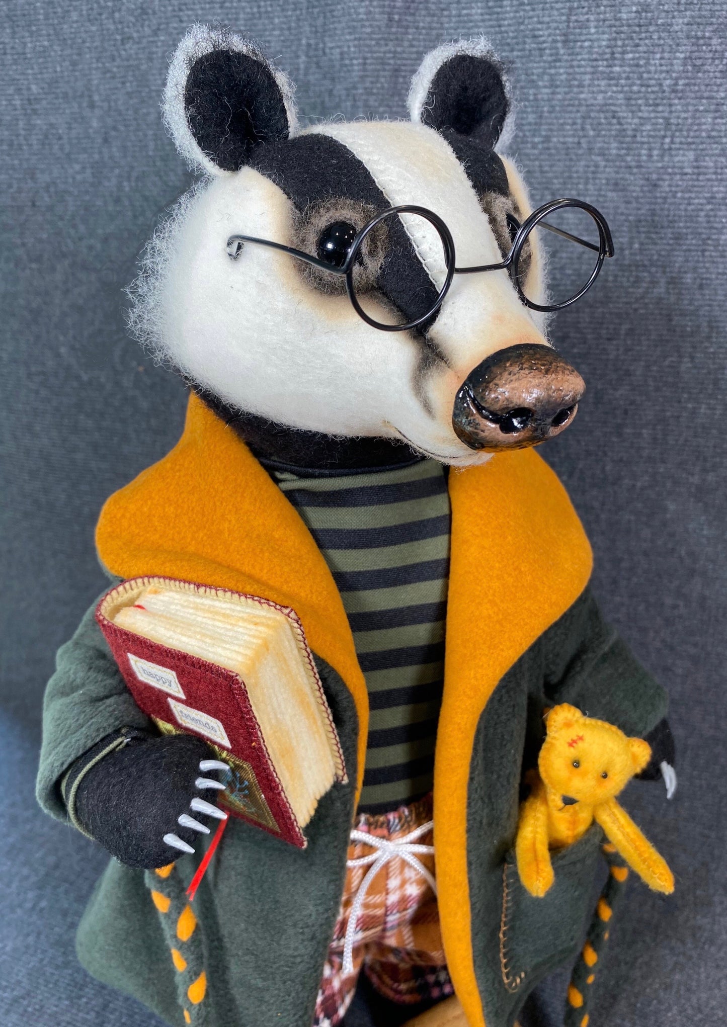 Badger Art Doll PDF Pattern  Approx 35cm Standing