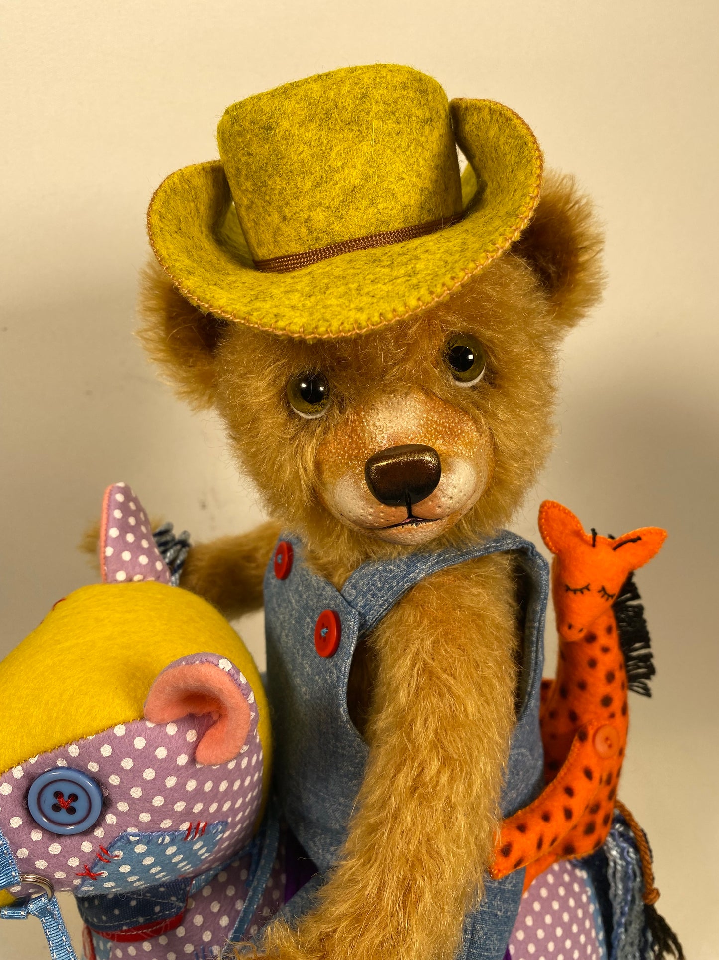 Cowboy Bear Trio  PDF Pattern Approx  36cm Seated