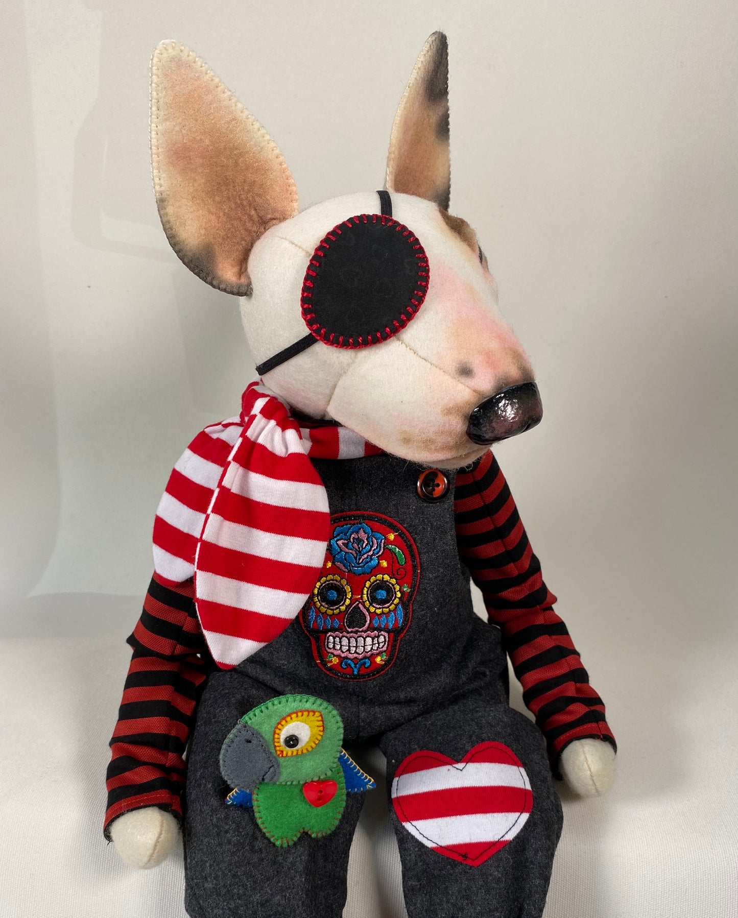 Bull Terrier "Pirate"  PDF Pattern  Approx 30cm Seated