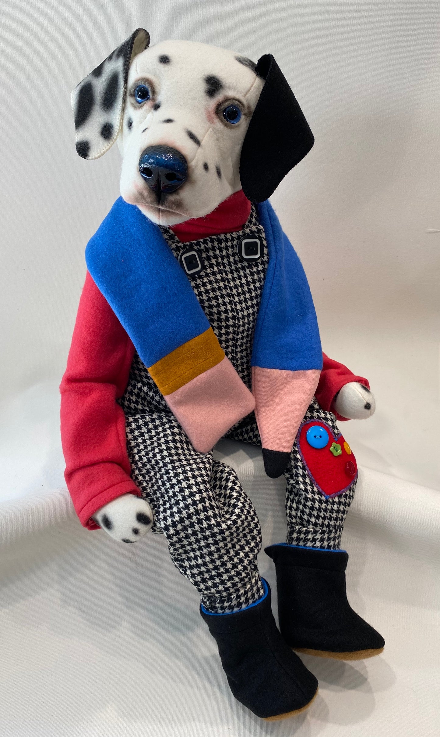 "Artie" Dalmatian Art doll  PDF Pattern  Approx 36cm Seated