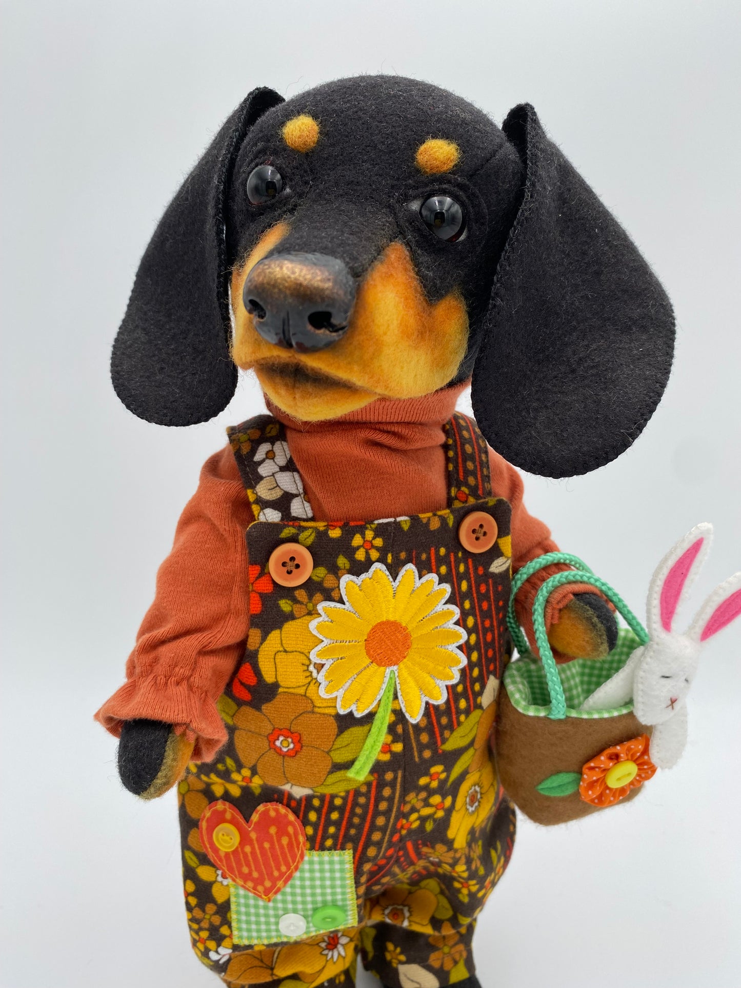 Dachshund Art Doll  PDF Pattern  Approx 35cm Standing
