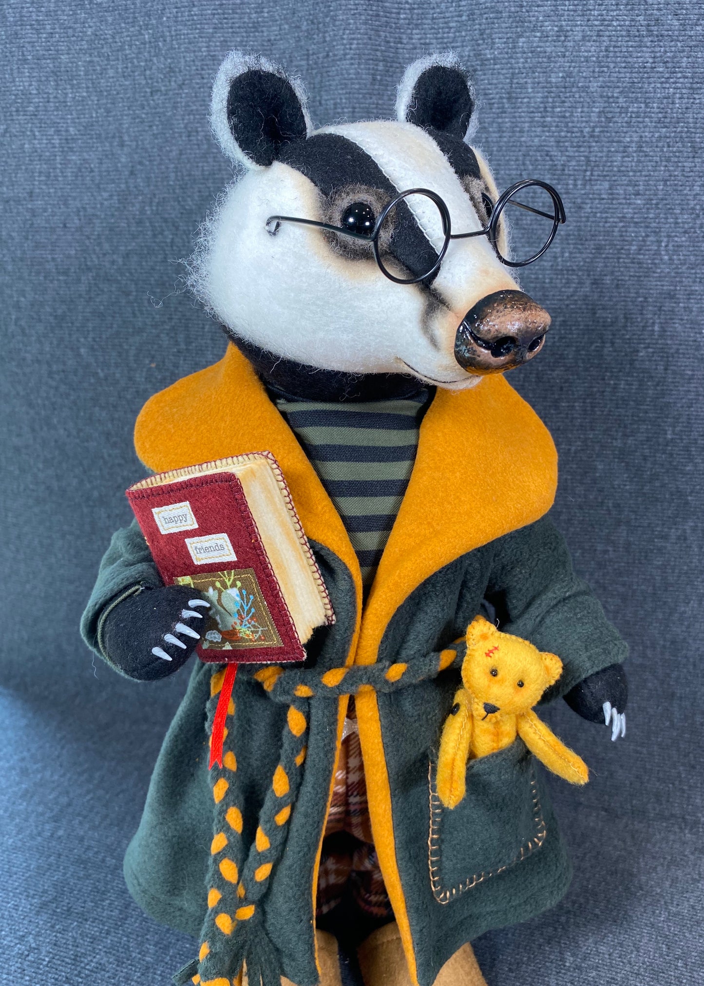 Badger Art Doll PDF Pattern  Approx 35cm Standing