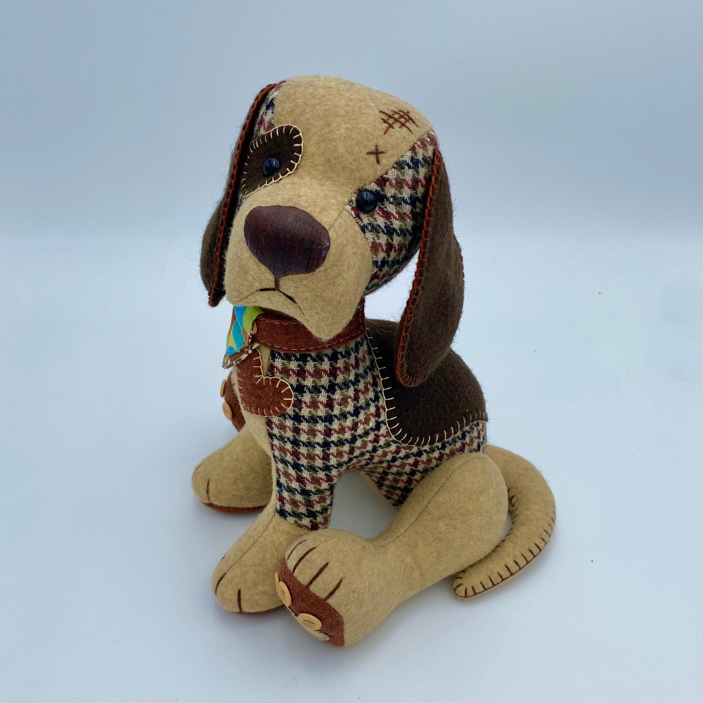 Scrappy Patchwork Dog  PDF Pattern and Video Tutorial