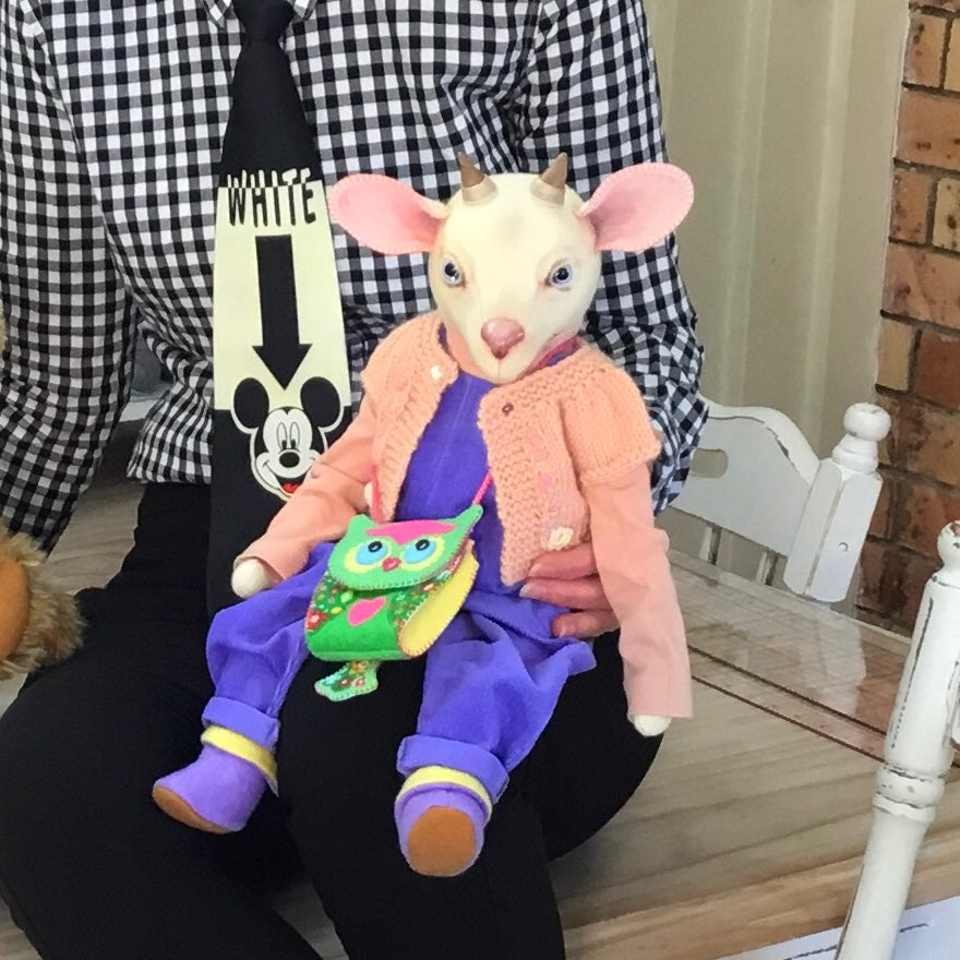 Goat Art Doll  PDF Pattern and Video Tutorial