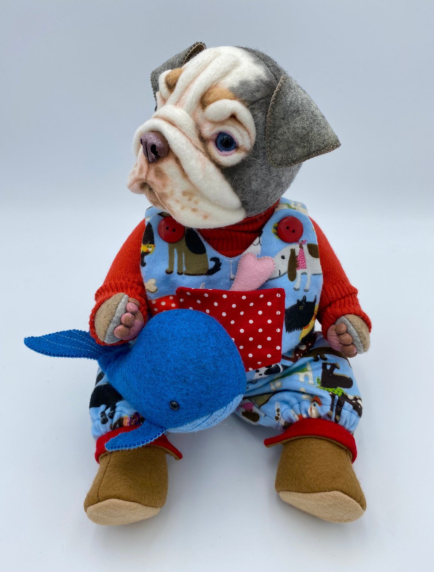 Bulldog Puppy PDF Pattern  Approx 26cm Seated